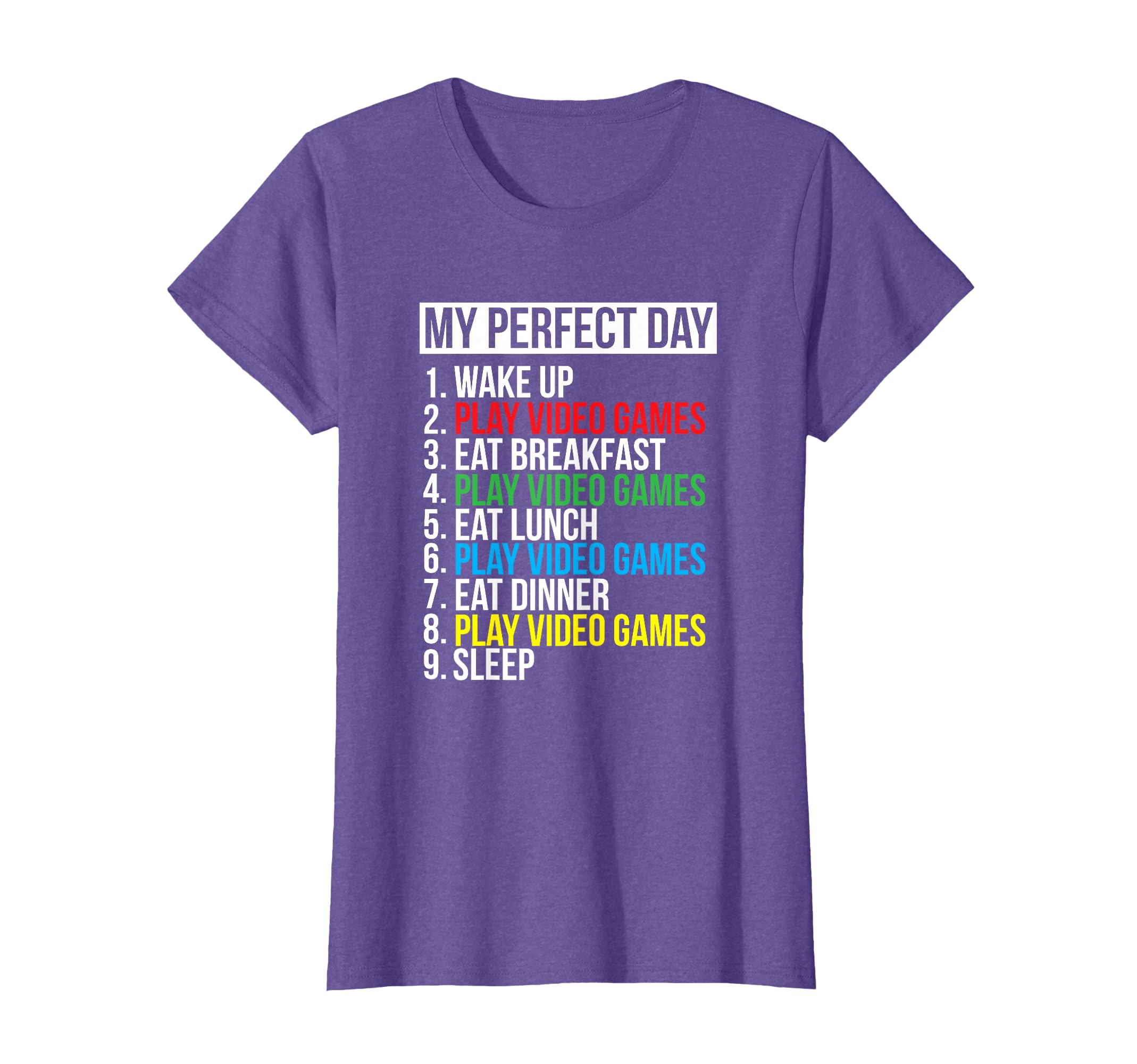 My Perfect Day Video Games Funny Cool Gamer T-Shirt