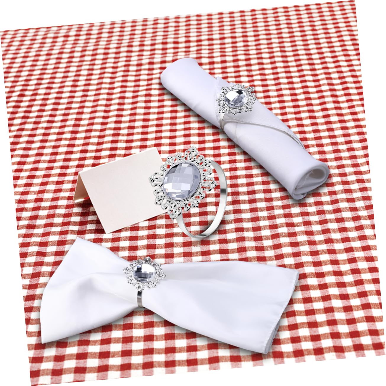 LABRIMP 9piezas Aros De Servilleta De Acrílico Elegantes para Decoración De Banquetes De Boda y