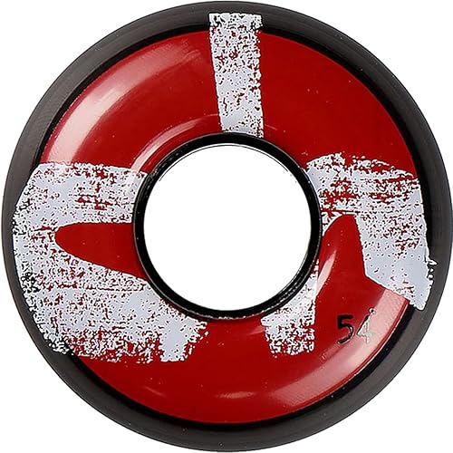 Miniatura 3 de Ruedas de patineta de chocolate de 2.126 in 80A Chunk Cruiser negro suave con rodamientos de huesos rojos