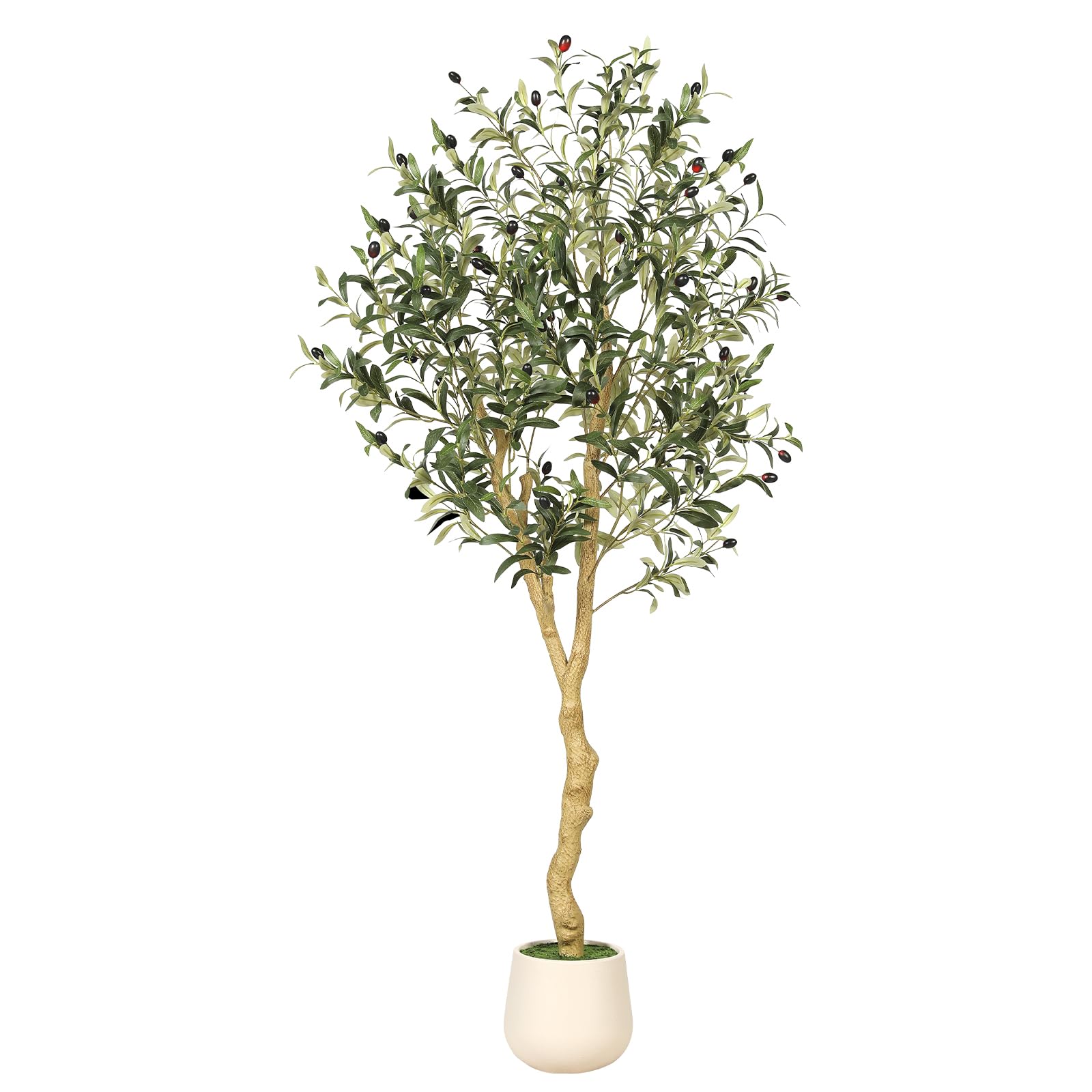 FEELEAD 5FT Artificial Olive Tree Indoor, 150cm Faux Olive Tree Plant