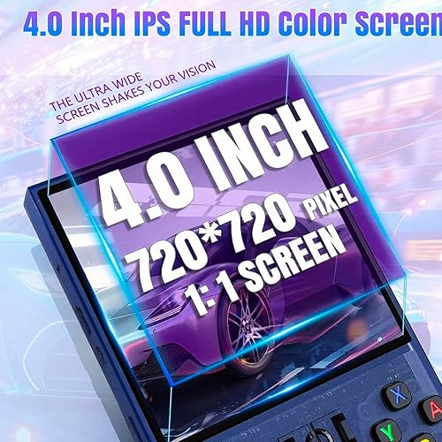 Miniatura 4 de R36MAX - Consola de juegos de mano retro, consola de juegos retro con más de 18000 juegos, tarjeta de 128 GB, pantalla IPS de 4 pulgadas,