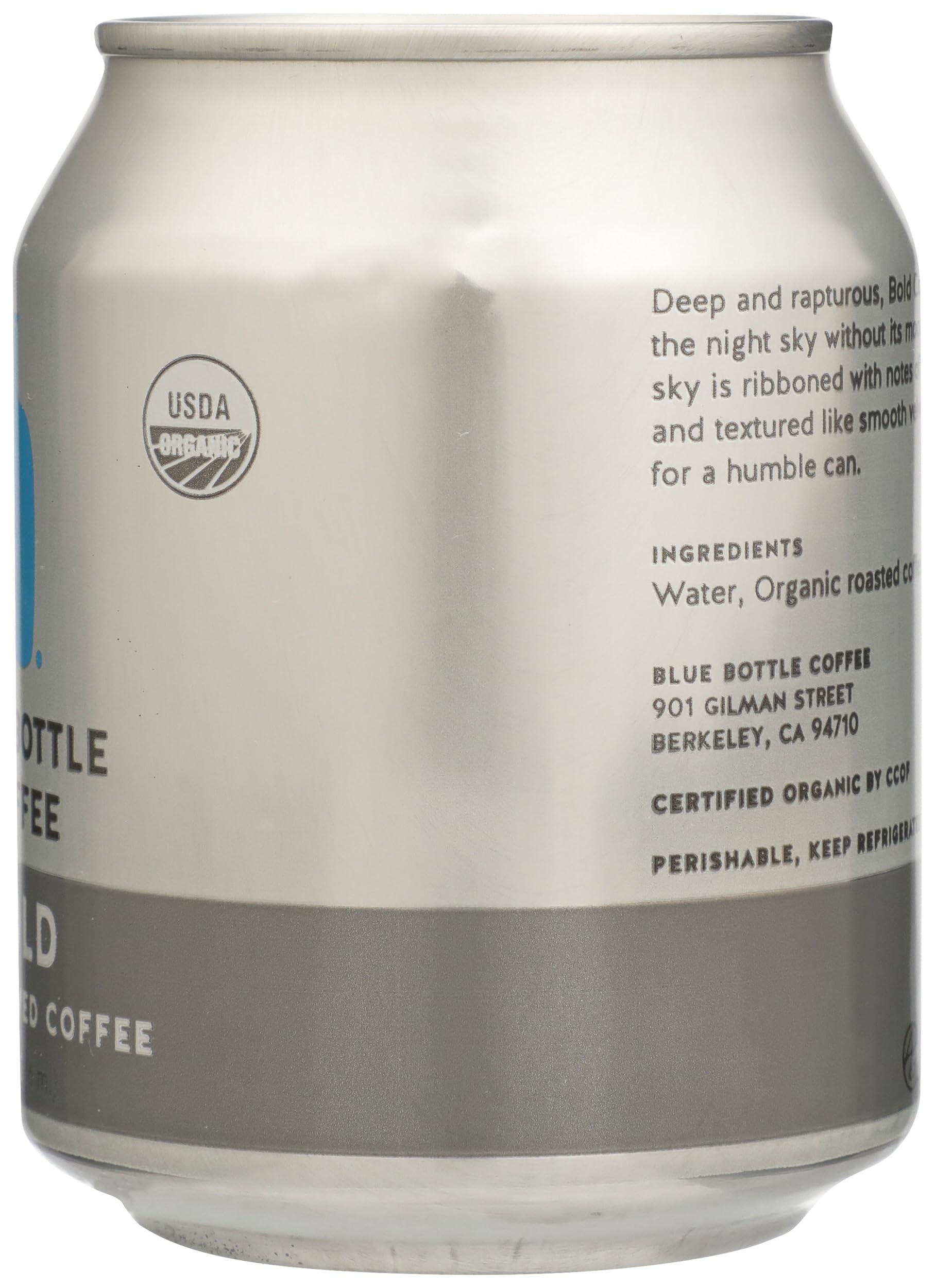 BLUE BOTTLE COFFEE Organic Bold Cold Brewed Coffee, 8 FZ