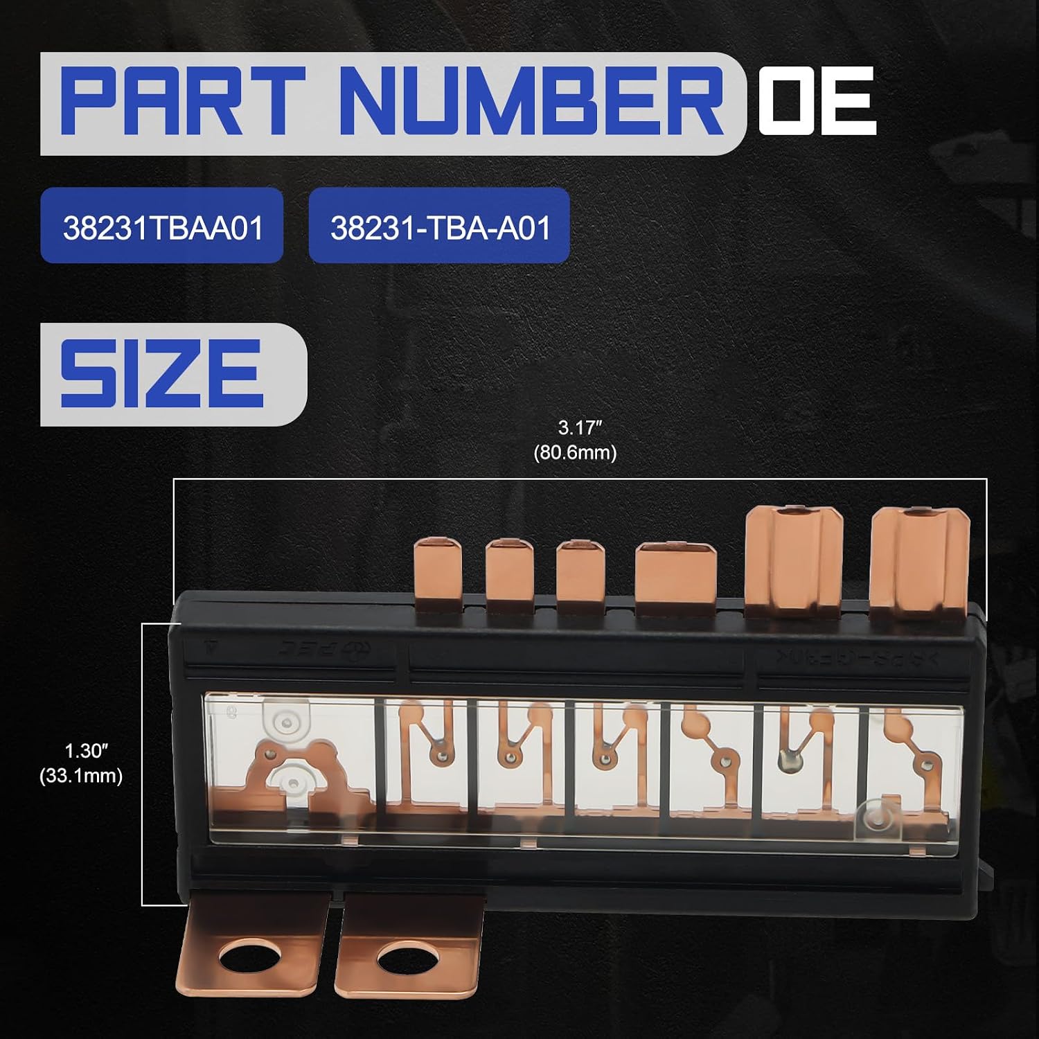 38231TBAA01 Multi Block Fuse for Honda Civic 2016-2020 Replace# 38231-TBA-A01