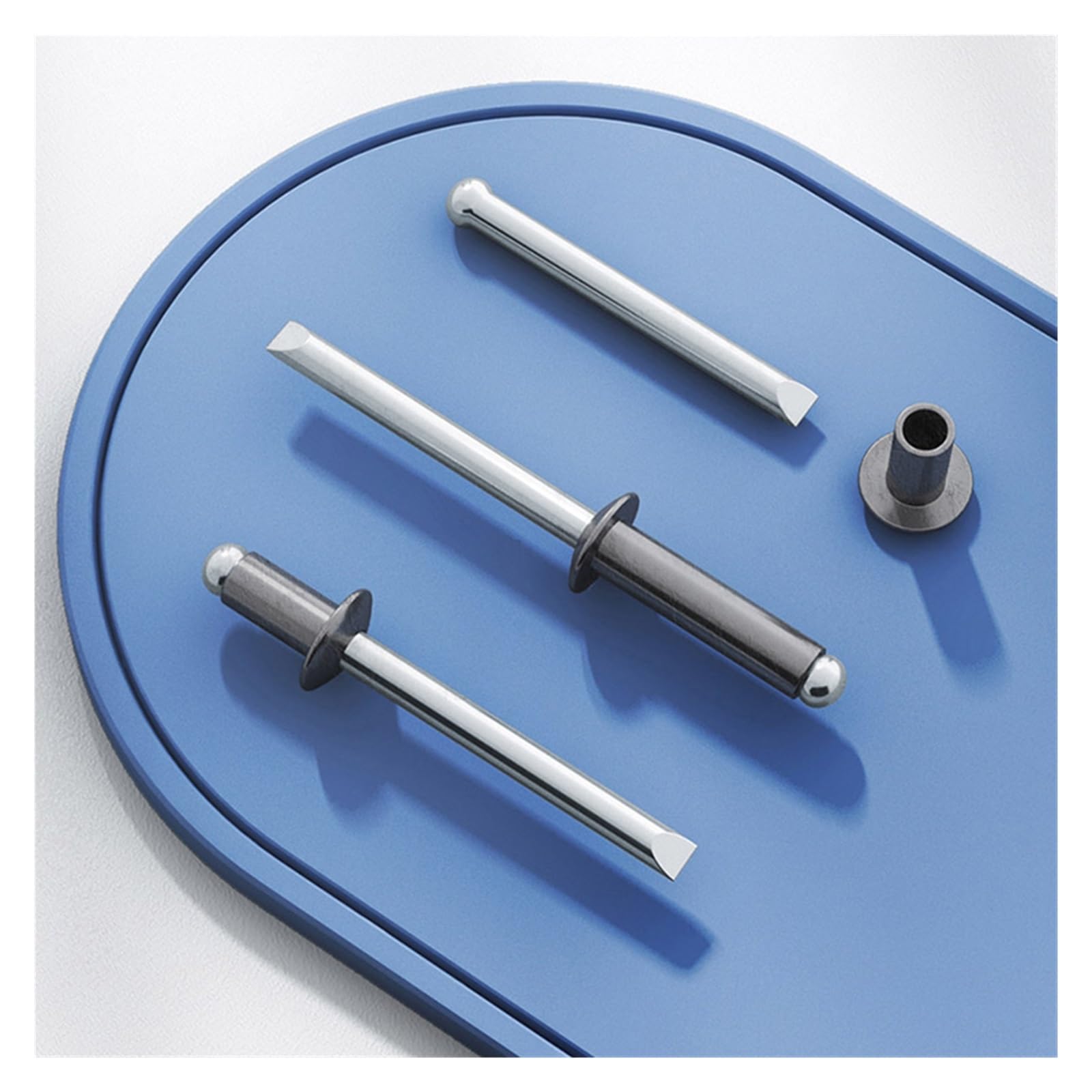 Alu Blindniete Großer Kopf,Große Flanschnieten, 100 Stück M2.4 Aluminium Blindnieten Kuppel(8mm)