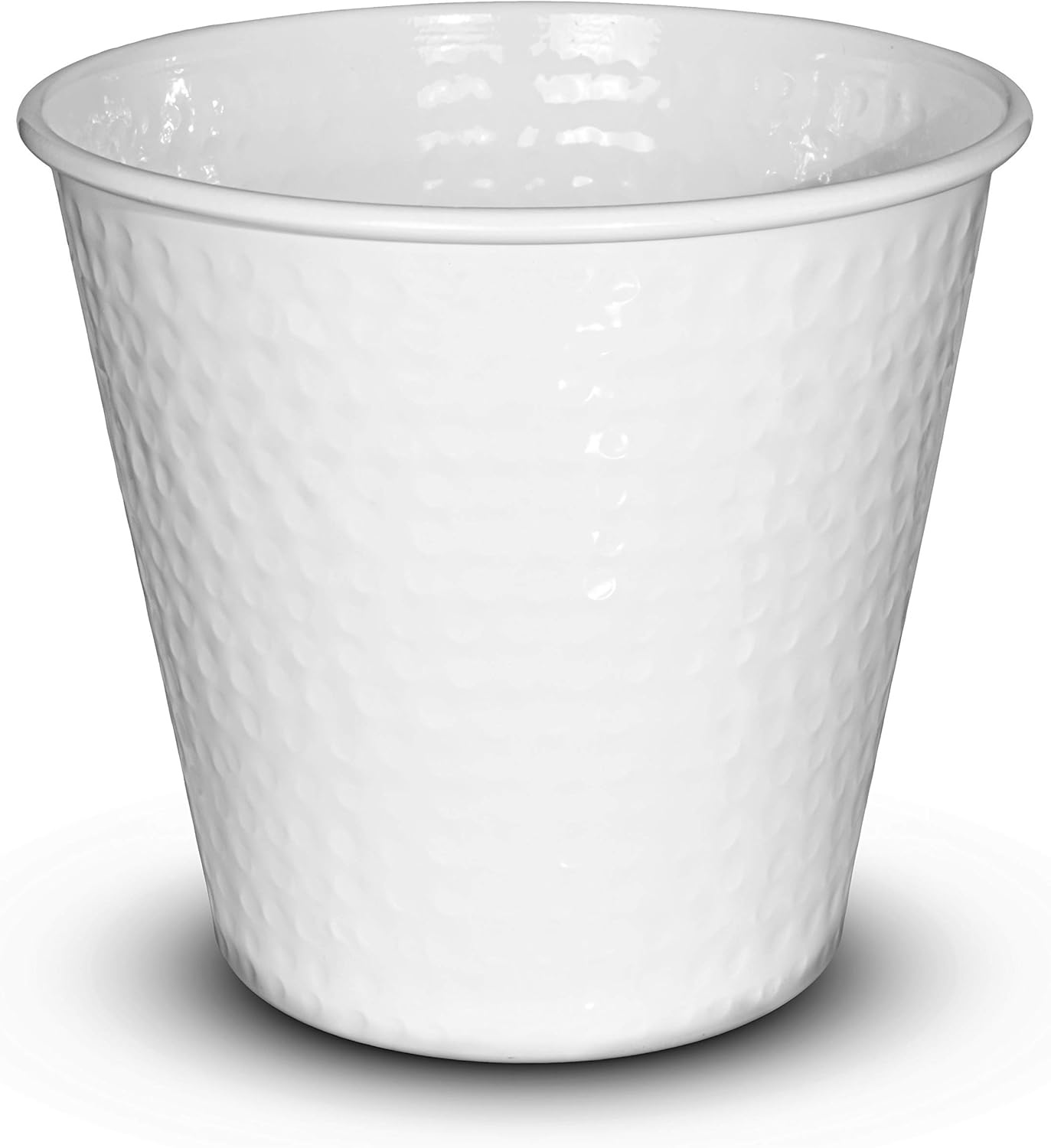 Monarch Abode Hand Hammered Metal Wastebasket Trash Bin, Copper Antique Finish : Everything Else