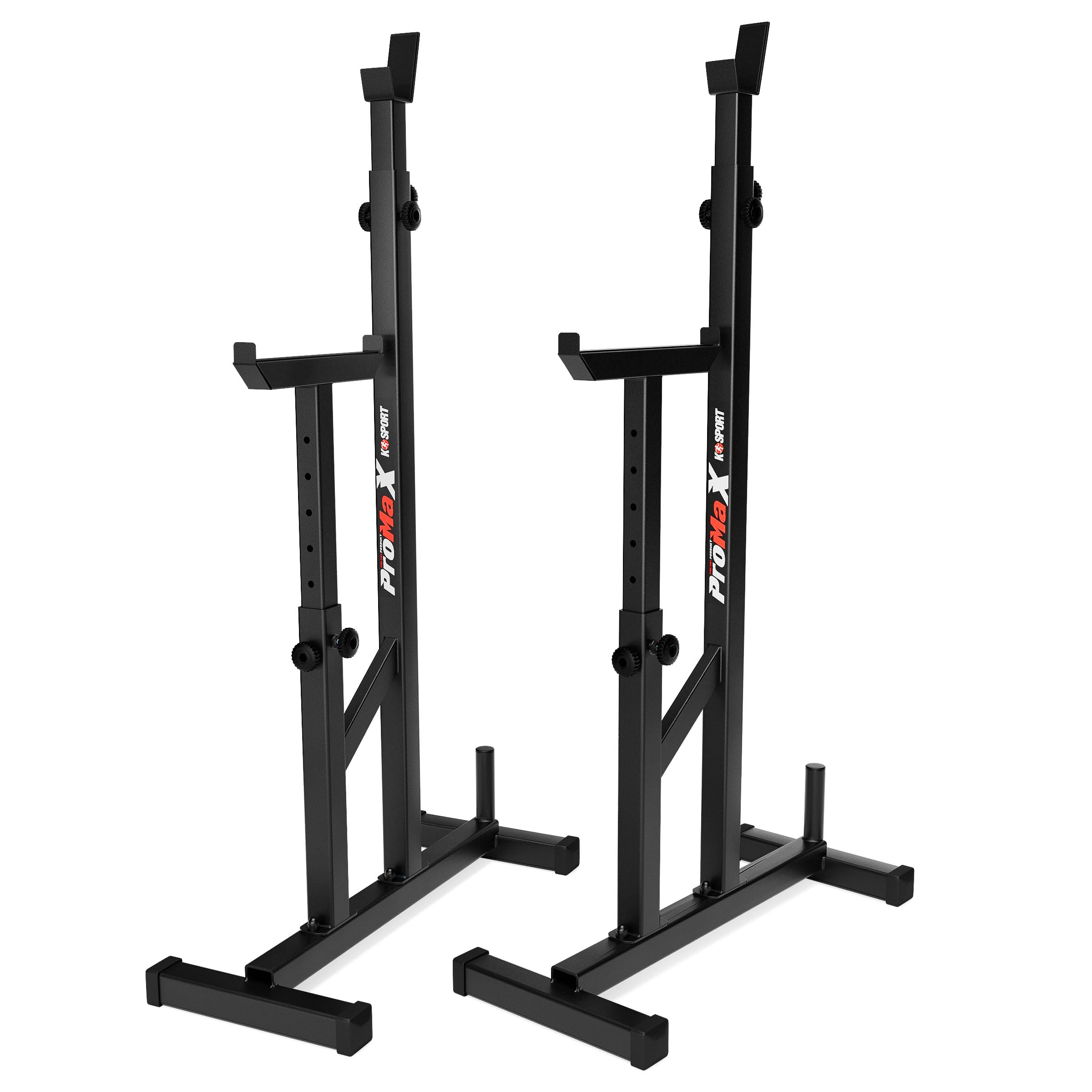 K-Sport - Attrezzo per bodybuilding regolabile, squat rack con spotter & dip , sbarra sollevamento pesi, stand power cage, telaio per panca