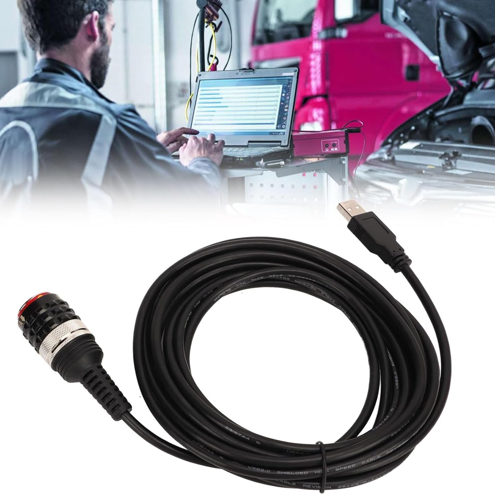 Narzędzie diagnostyczne ciężarówki wymiana kabla profesjonalny przewód USB przewód danych rejestrowanie danych kabel 88890305 Parametr samochodowy