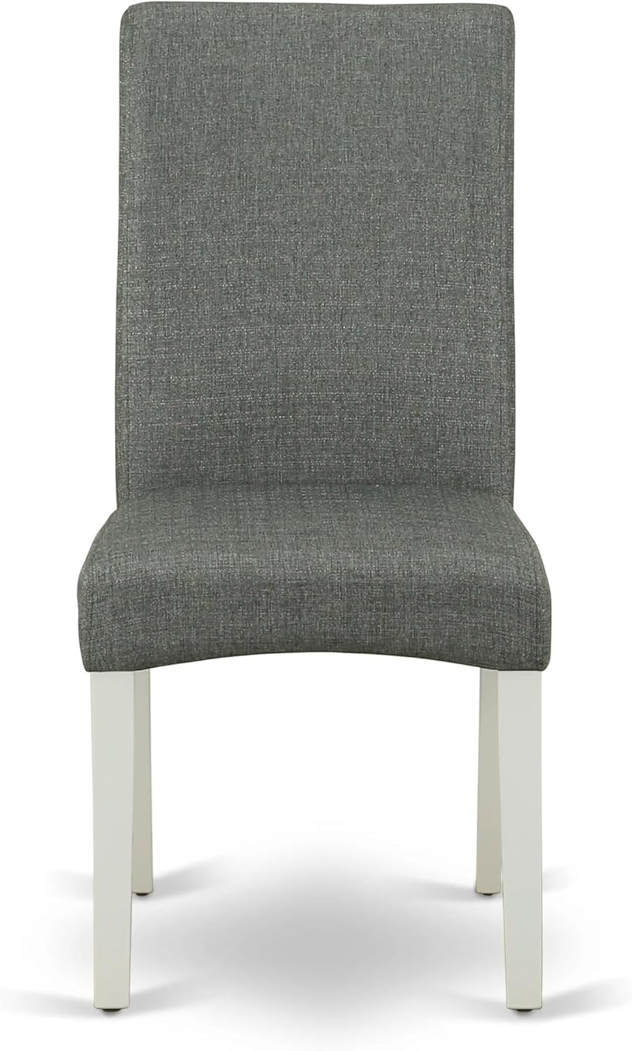 East West Furniture AMDR3-LWH-07 3 Piece Dining Table Set for Small Spaces Contains a Round Kitchen Table with Pedestal and 2 Gray Linen Fabric Upholstered Chairs, 36x36 Inch, Linen White