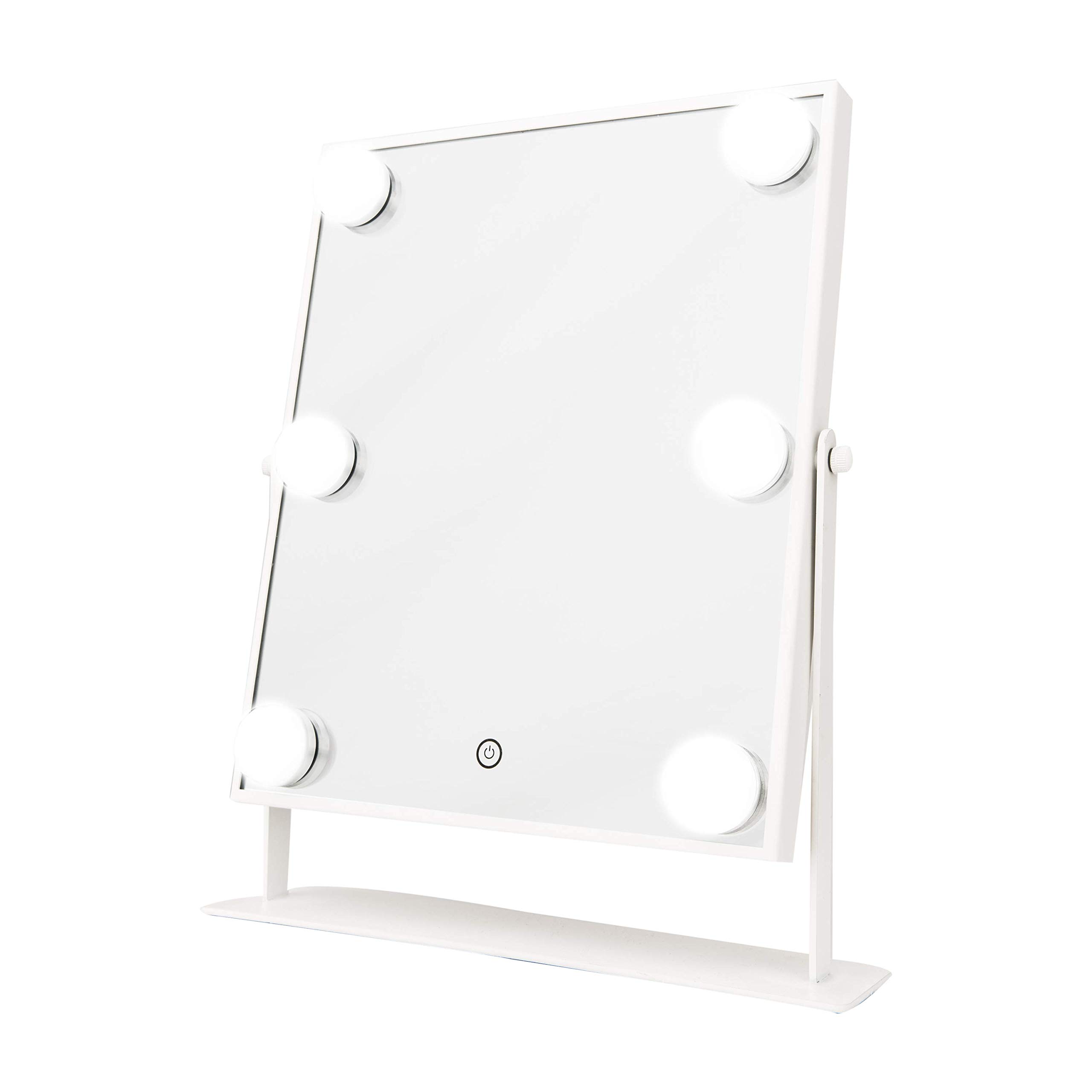 Danielle Creations Hollywood Mirror with Lights, Freestanding Tabletop Mirror – White…