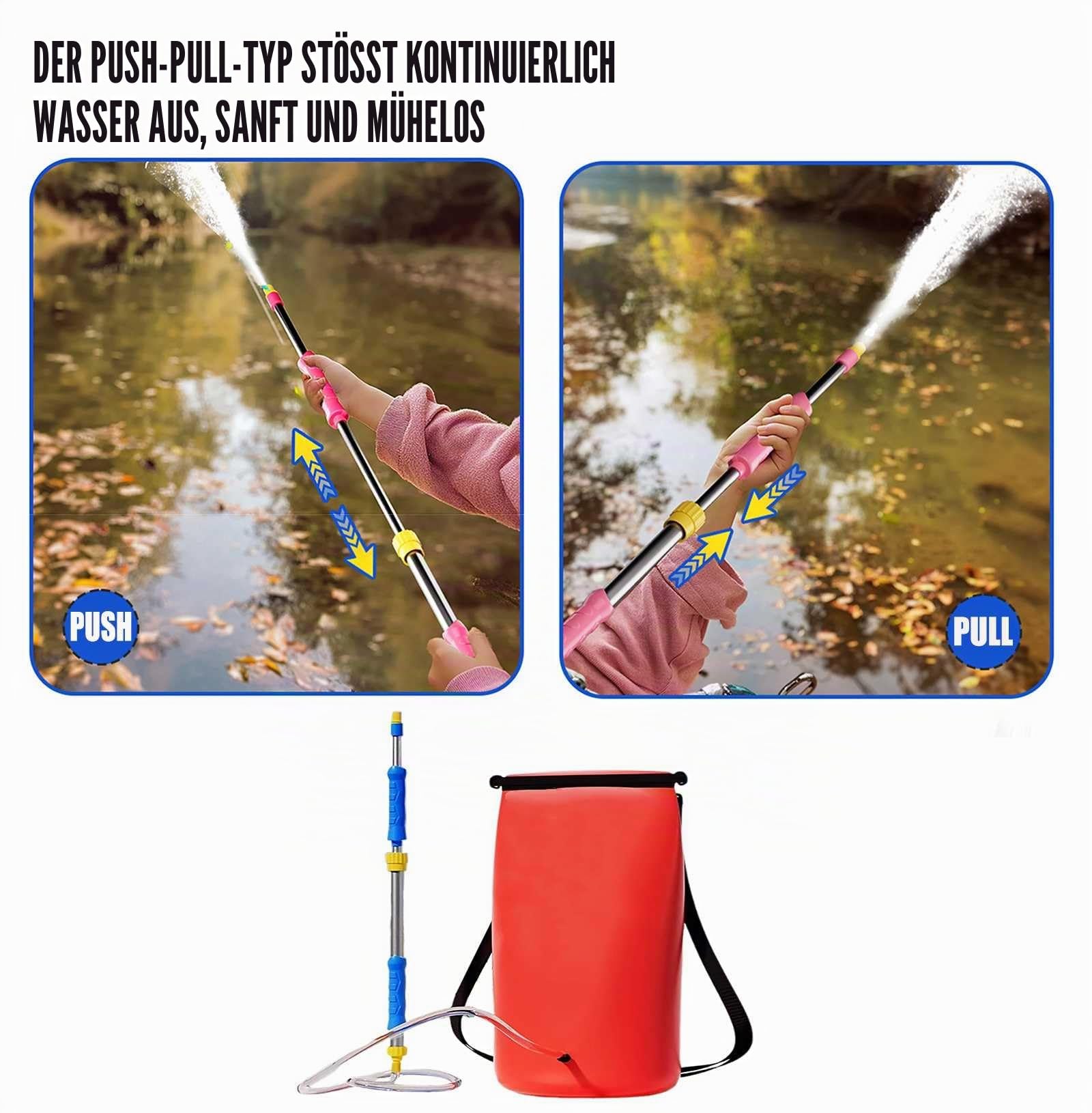 Rucksack Water Soaker Toy,20l Packsack 18m Reichweite Wasserschlachten Spielzeug Verstellbare TräGer Ausziehbarer Rucksack Wasserpistole, FüR Strand/Pool/Outdoor