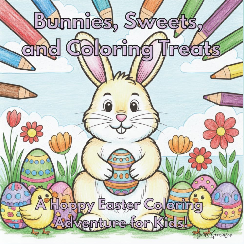 Bunnies, Sweets, and Coloring Treats: A Hoppy Easter Coloring Adventure!