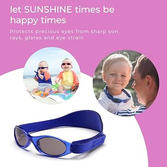Baby BANZ Baby Boys Retro Infant and Toddler Sunglasses, Pacific Blue, 0 US