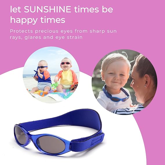 Baby BANZ Baby Boys Retro Infant and Toddler Sunglasses, Pacific Blue, 0 US