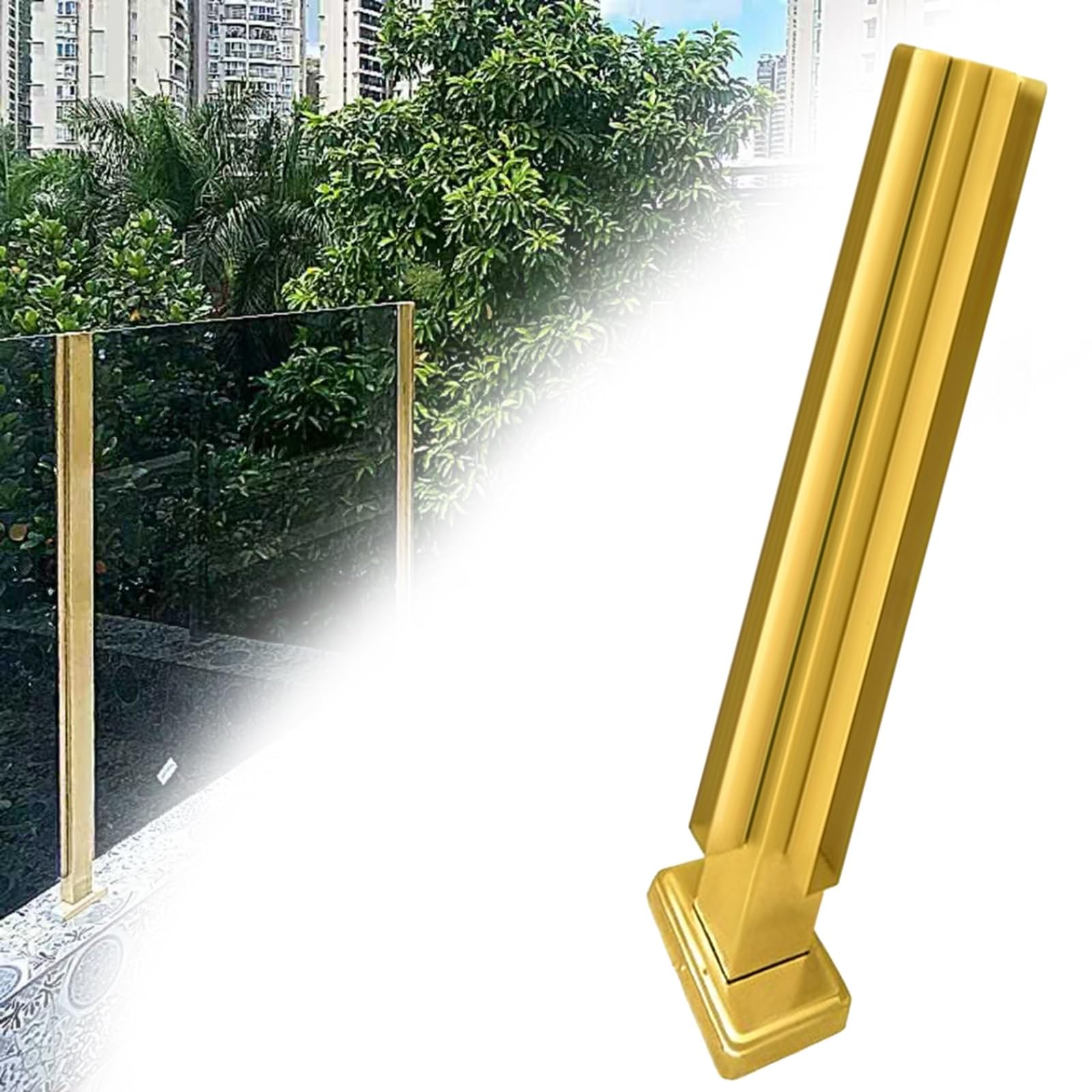 Poteau d'angle pour balcons résistant aux intempéries pour escalier extérieur