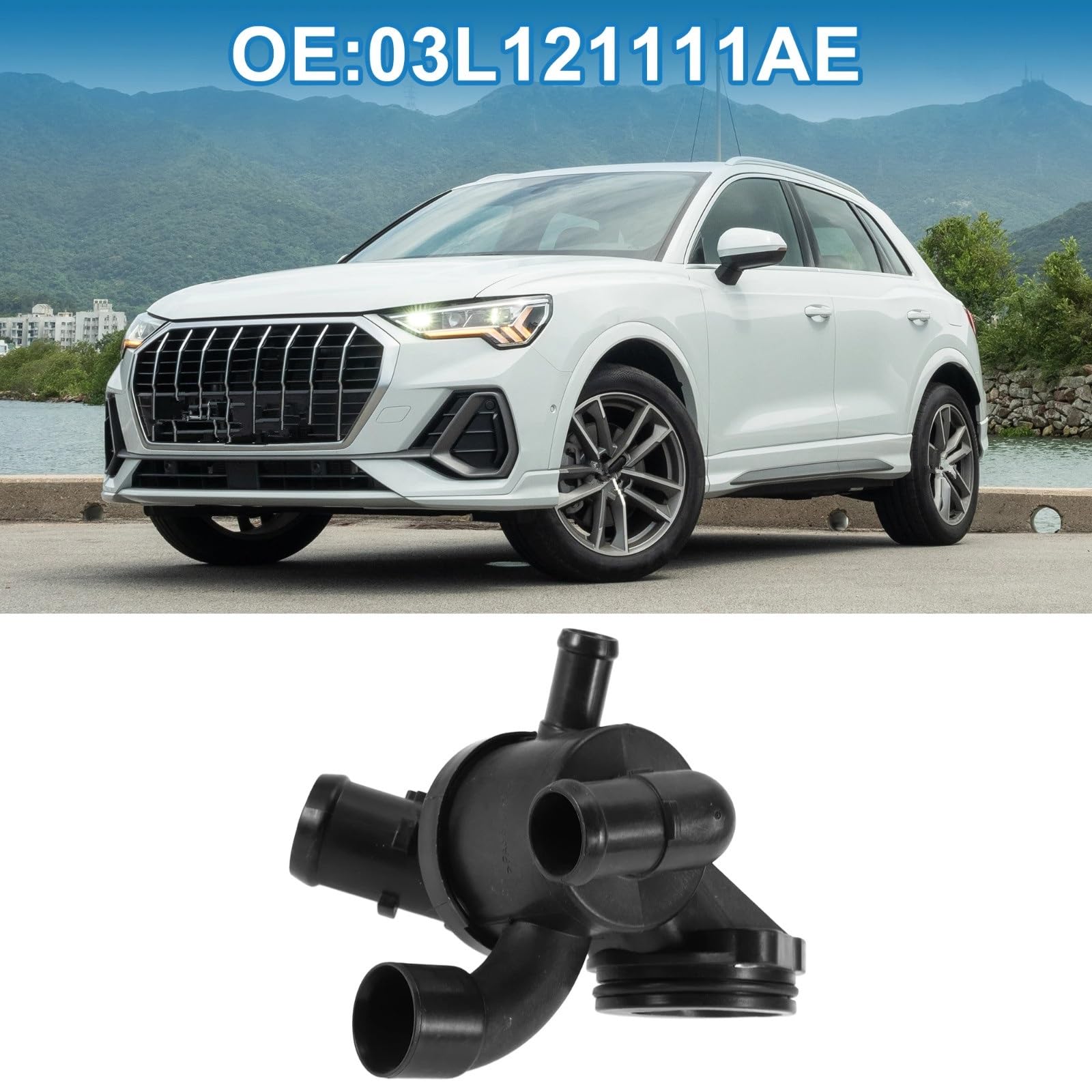 Dla Skoda Octavia 2004-2013 Superb 2008-2015 Yeti 2009-2017 03L121111AE Zestaw obudowy termostatu chłodzącego silnika