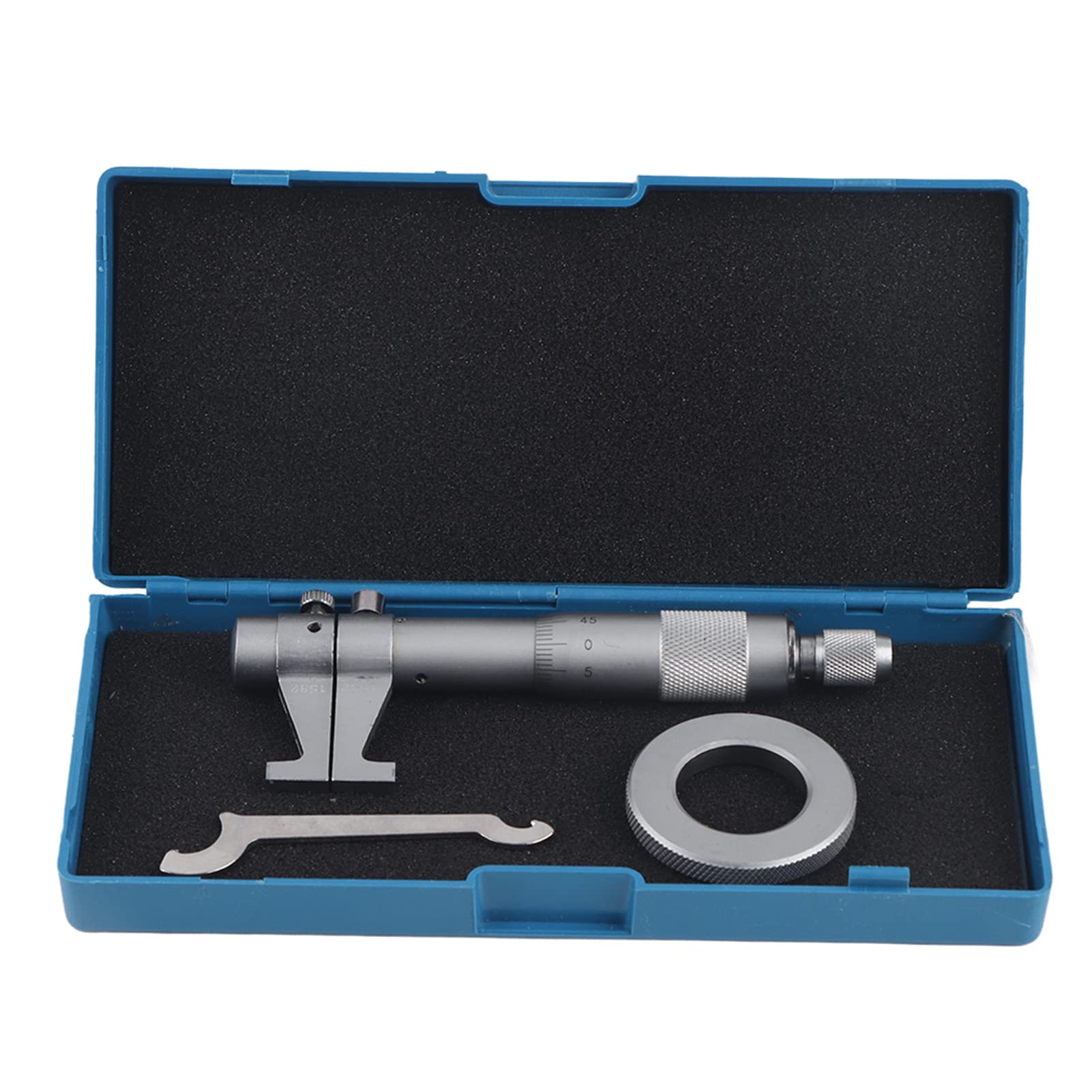 Herramienta de medición de alta precisión de acero inoxidable para micrómetro, instrumento de medición del diámetro interior de la cabeza de aleación con trinquete y dispositivo de (25-50MM)