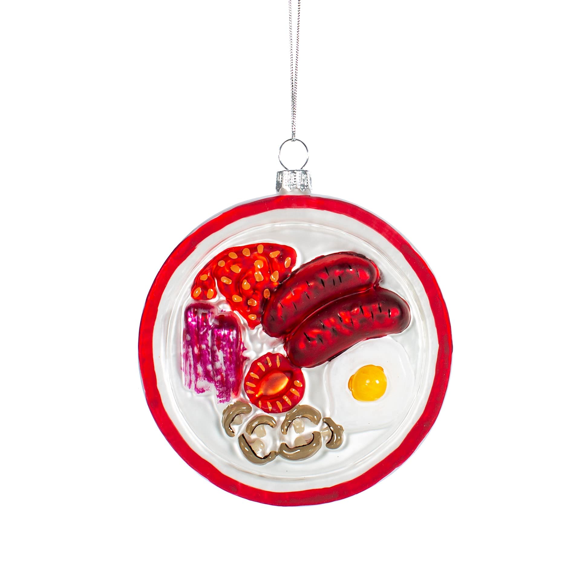 Sass & Belle White English Breakfast Shaped Bauble