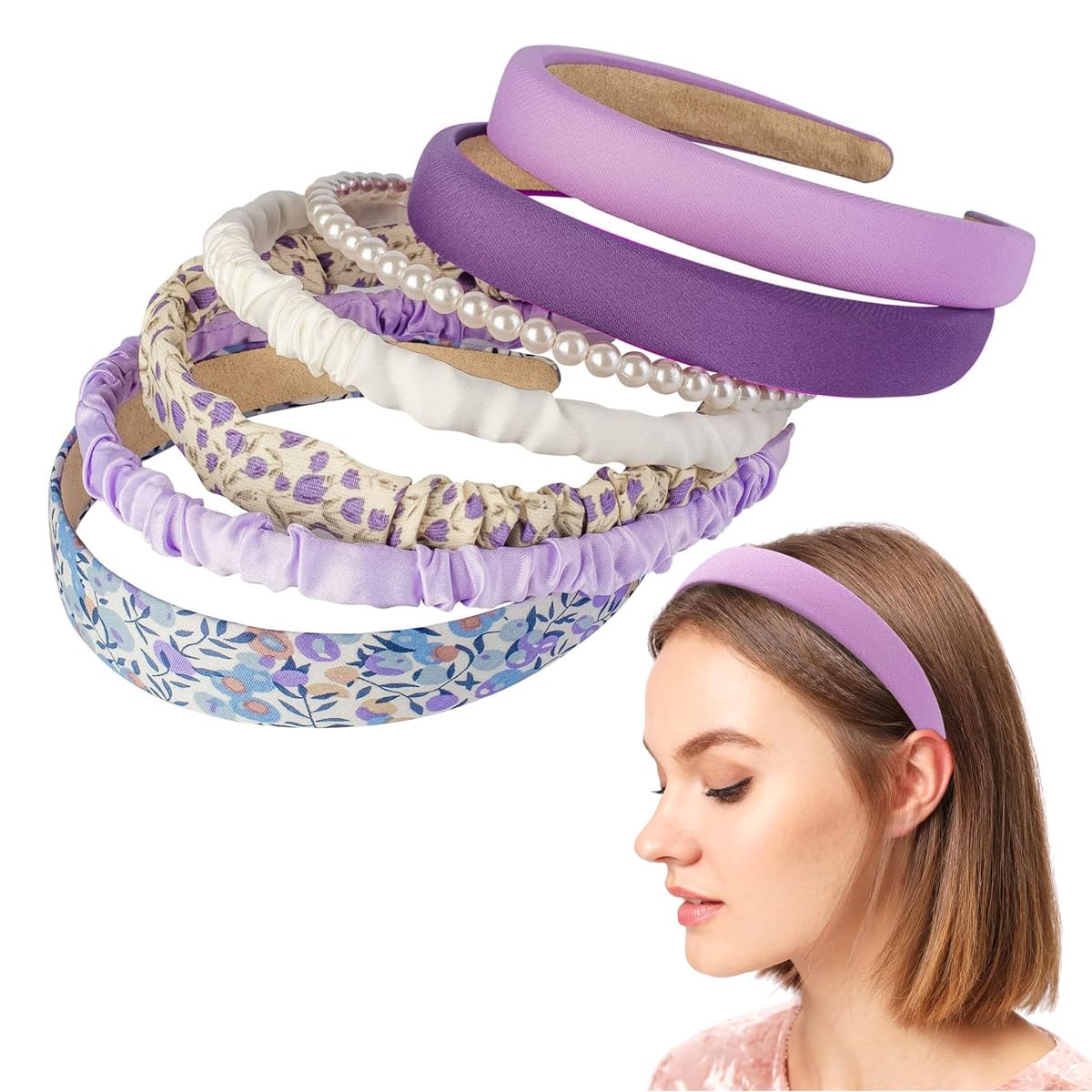 PALAY® 7pcs Headband for Women Different Designs Headband for Girls Twisted Pearl Floral Hair Bands Stylish Non-slip Headbands Set Gift (B0CKL4PWZG) Amazon Price History, Amazon Price Tracker