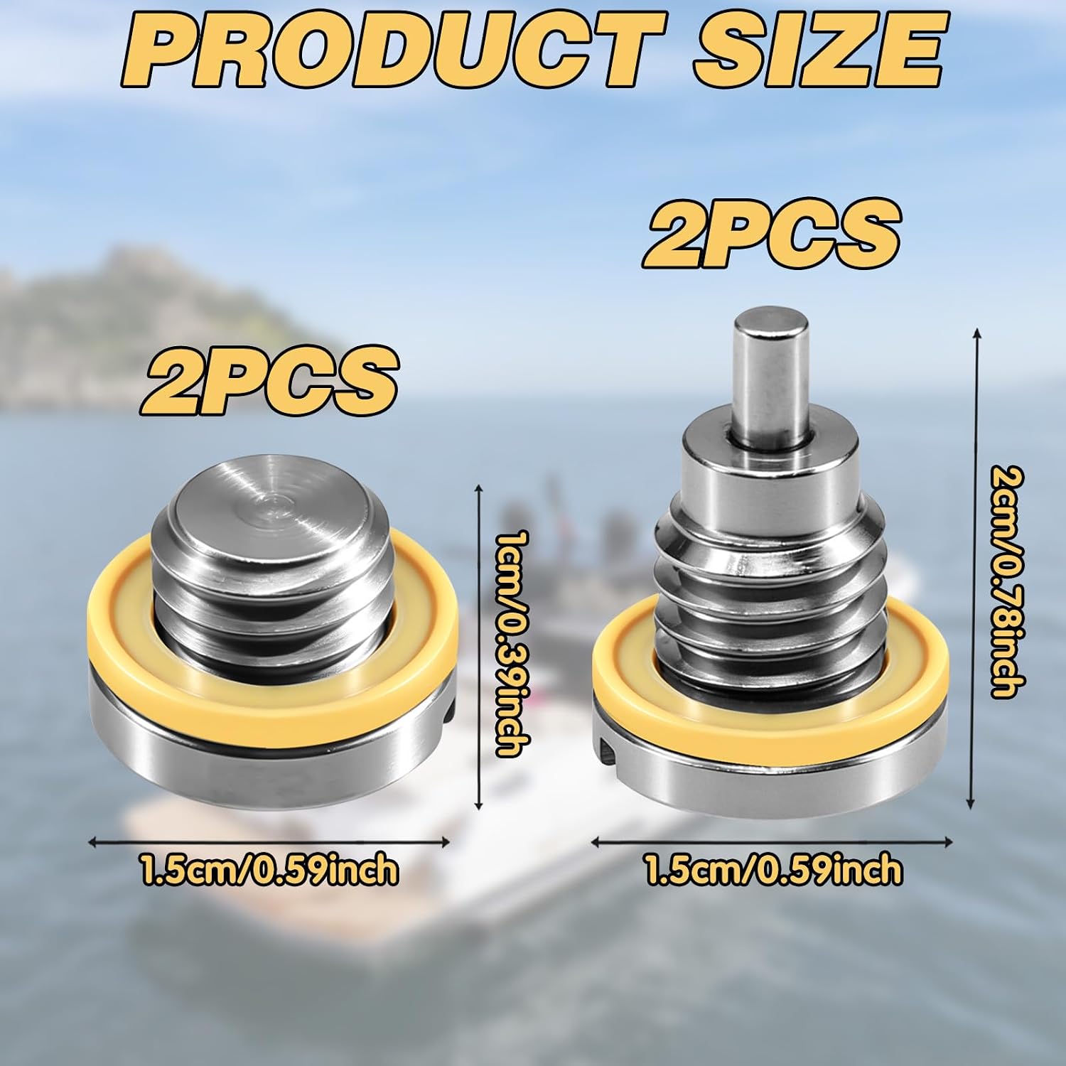 4Pcs Lower Unit Oil Drain Plug, Magnetic & Non-Magnetic Gear Case Screws with Gaskets for Mercury MerCruiser Outboard Engine Replaces 79953Q04 & 8M0058389