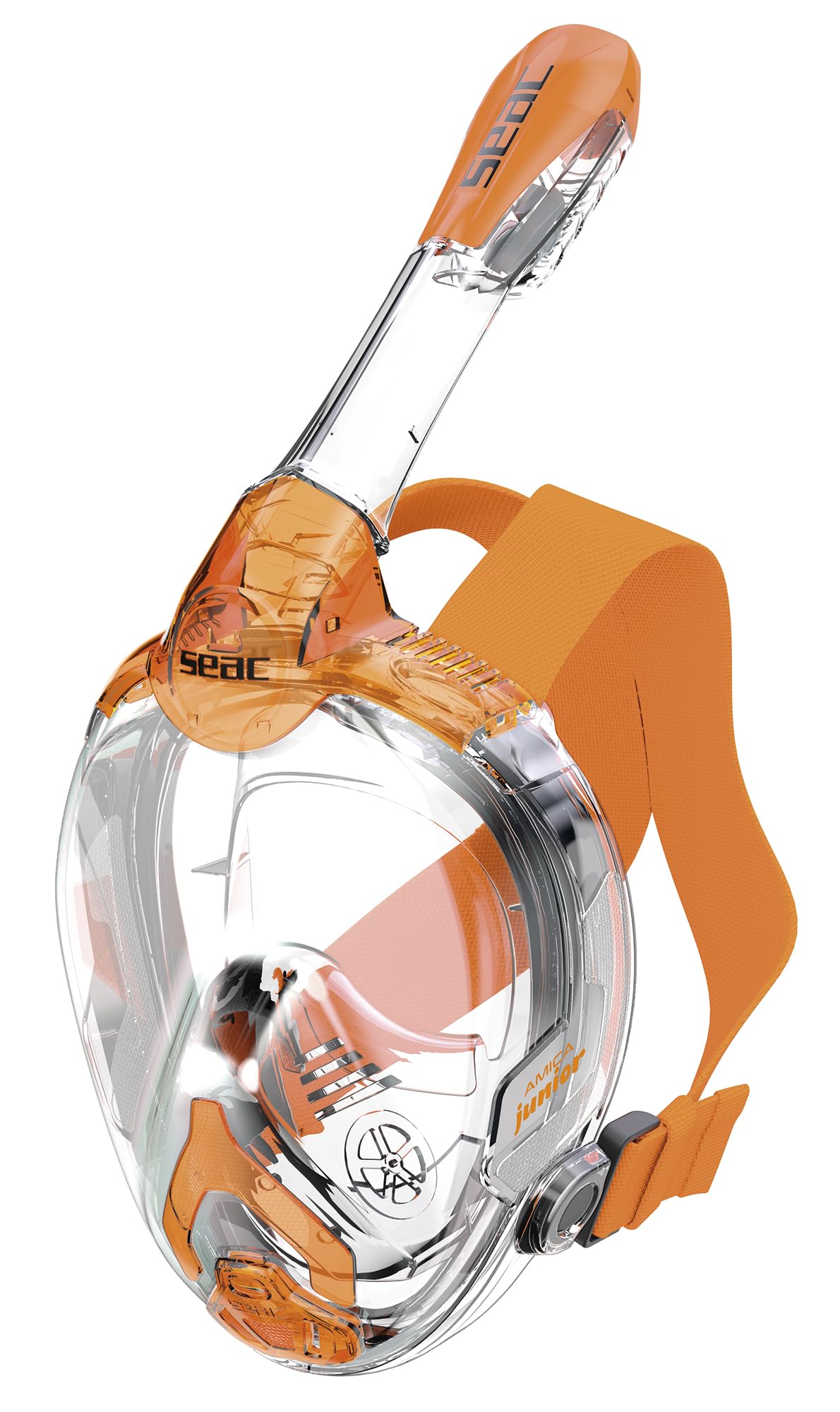 SEAC AMICA, Maschera Integrale da Snorkeling per adulti e bambini dai 6 anni in su, facciale in polimero anallergico senza ftalati