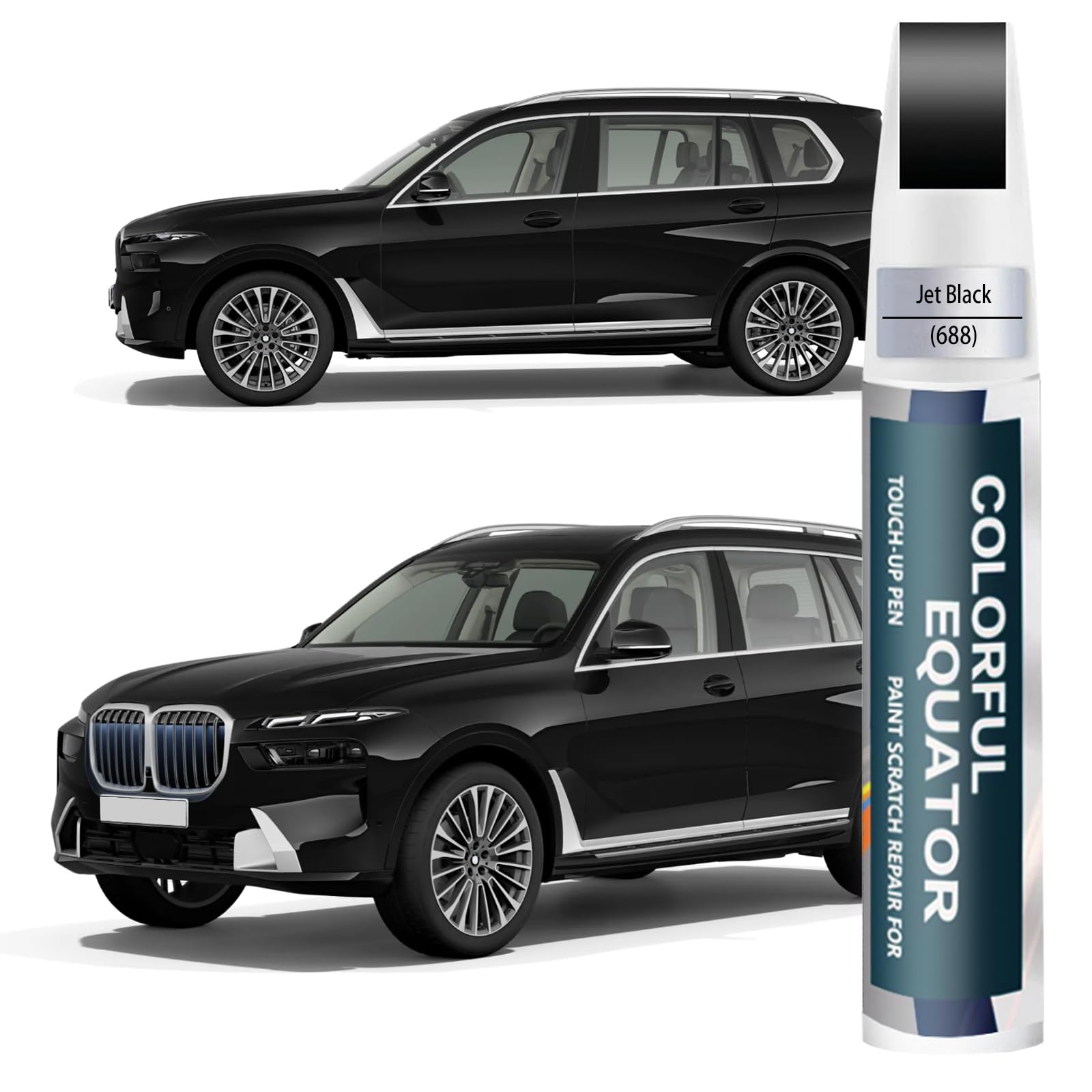 Jet Black(668) Touch Up Paint for BMW, Car Paint Pen Scratch Repair Two-In-One Touch Up Paint, Premium Car Scratch Remover for Deep Scratches