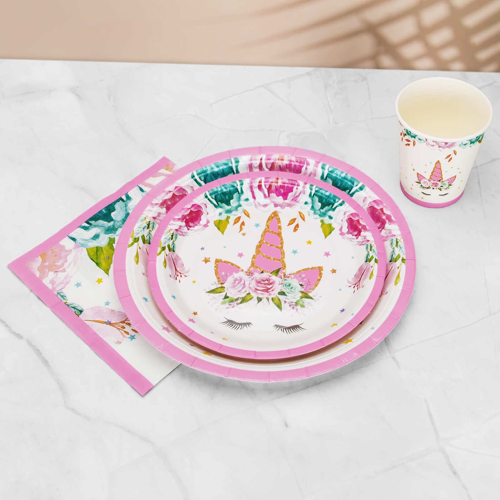HLEIUKT Stoviglie Per Feste Unicorno, Unicorno Decorazioni | FindTheDeal - 5