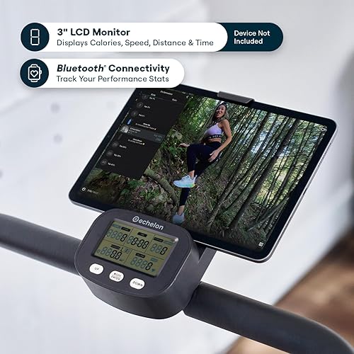 Miniatura 2 de Echelon Escaladora deportiva  Máquina cardiovascular casera de bajo impacto, diseño plegable, 3 niveles de inclinación, resistencia ajustable,