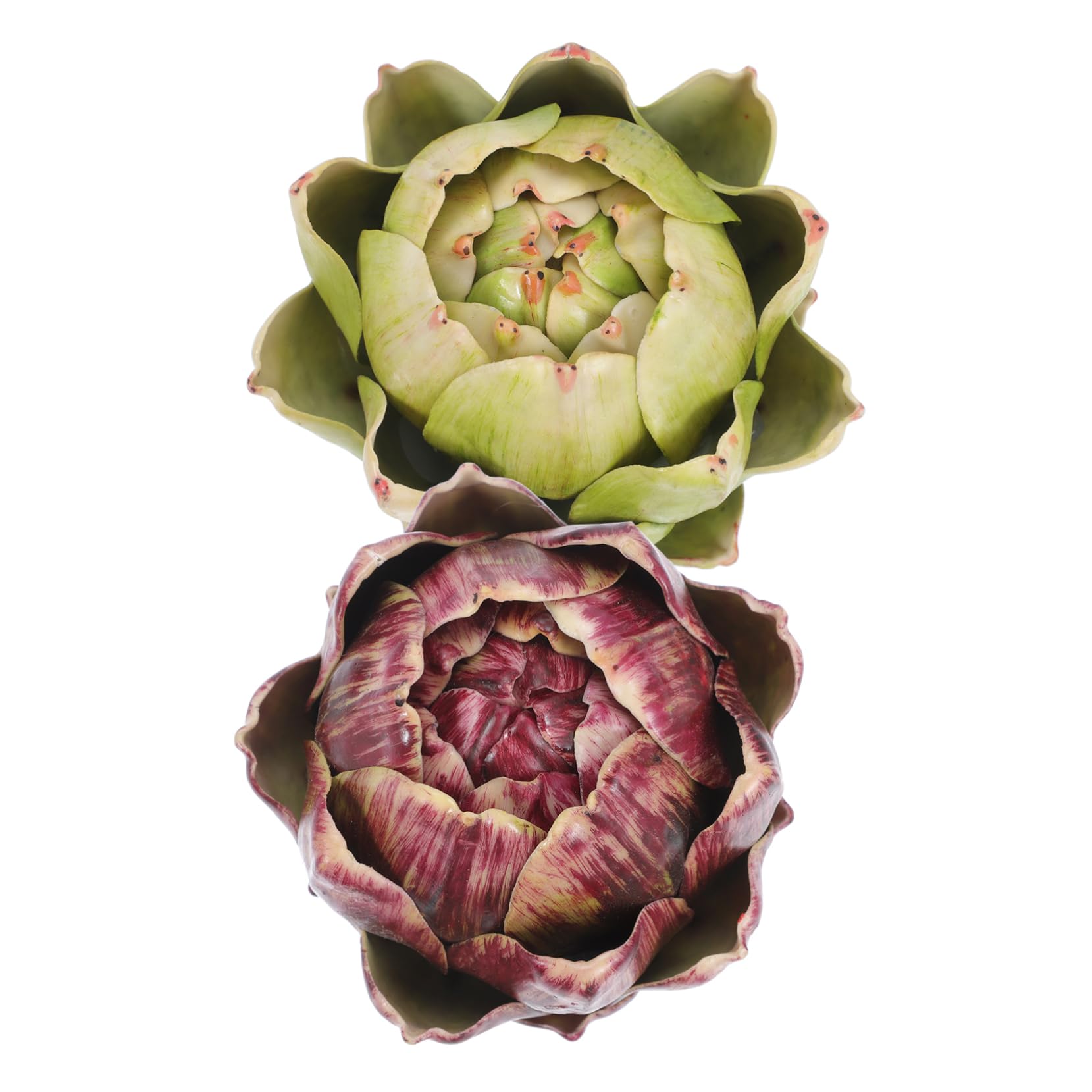 ULDIGI Kitchen Decor Plants 2pcs Artichoke Artificial Flower Fake Fruit Silk Flower Vegetable Plant Decorations Fake Vegetable