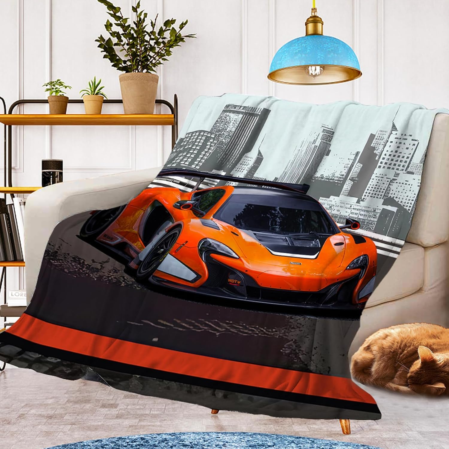 CXYXHW Racing car Throw Blanket,Sofa Flannel Blankets(Style 9,150x200cm)