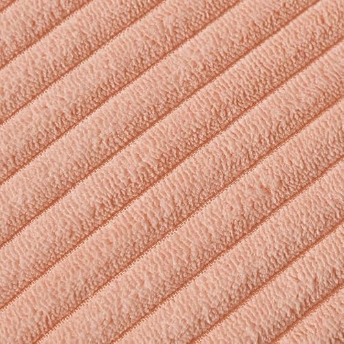 Miniatura 5 de Fancy Homi - Paquete de 2 fundas rectangulares para cojines lumbares de sala de estar o dormitorio, de pana suave unicolor con pompones,