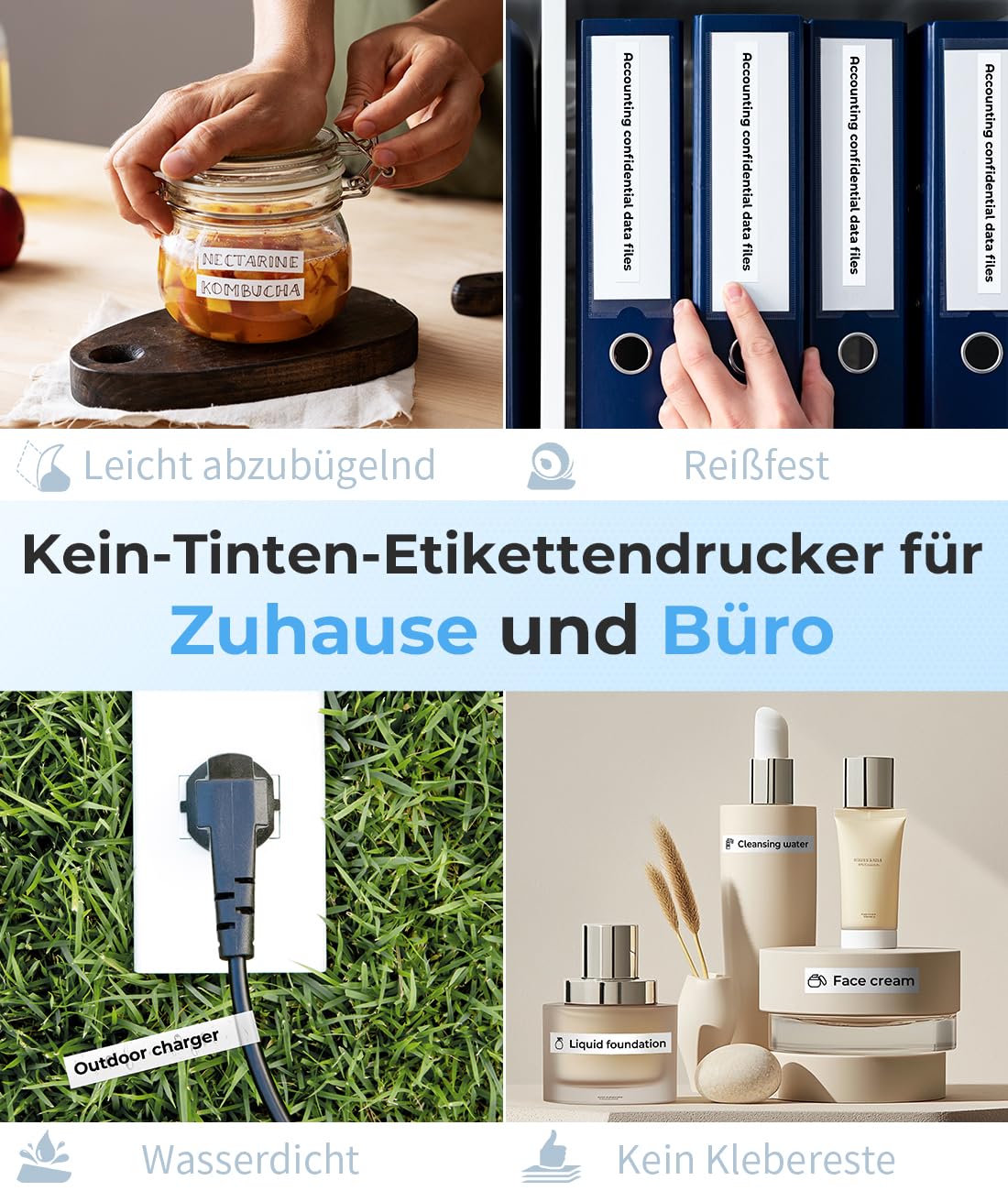 Phomemo LT12 Etikettendrucker: QWERTZ & Bluetooth, 3-in-1