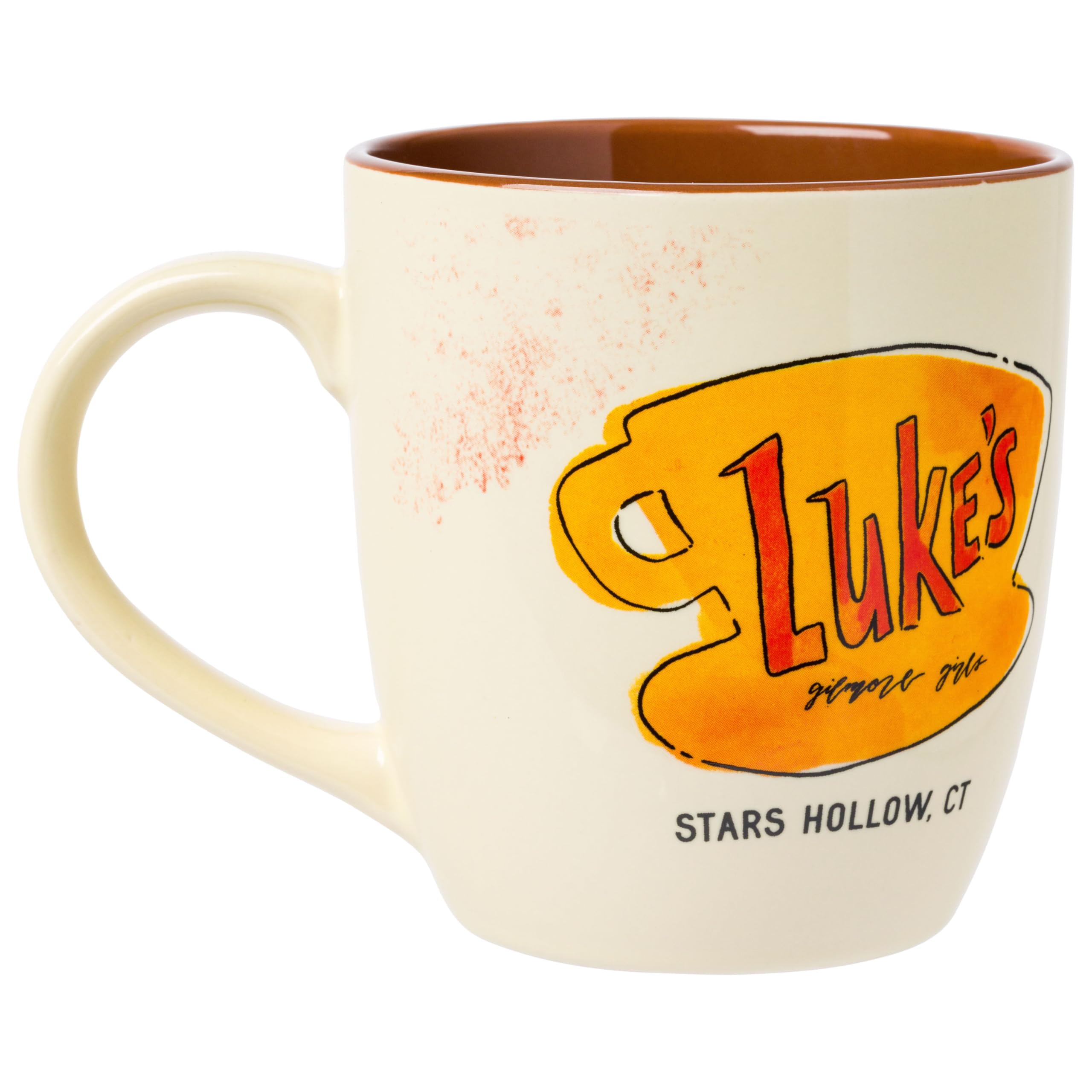 Silver Buffalo Gilmore Girls Luke's Diner Logo Stars Hollow Ceramic Mug, 18 Ounces