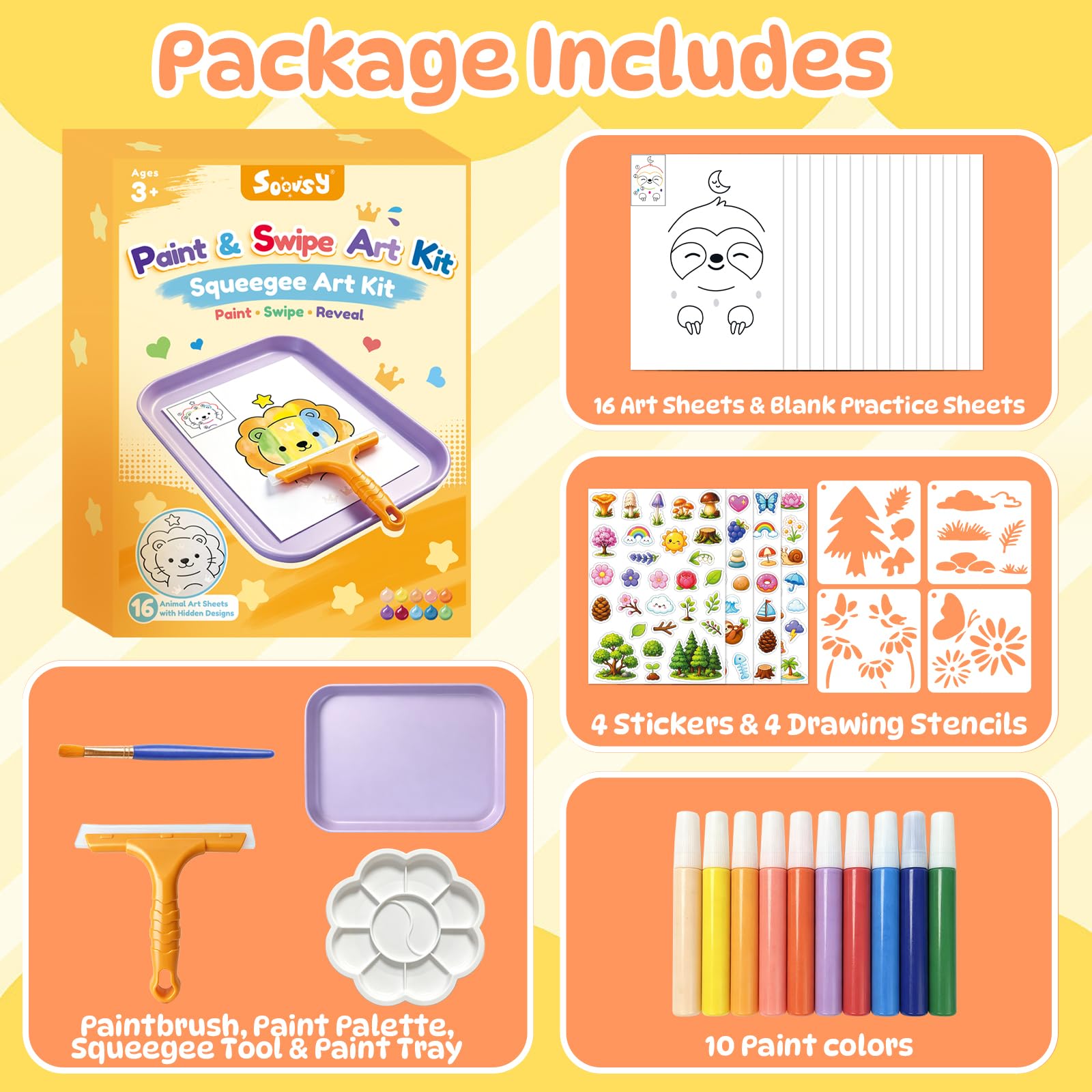 Kit artistico con lavavetri per bambini, senza disordine, regalo per