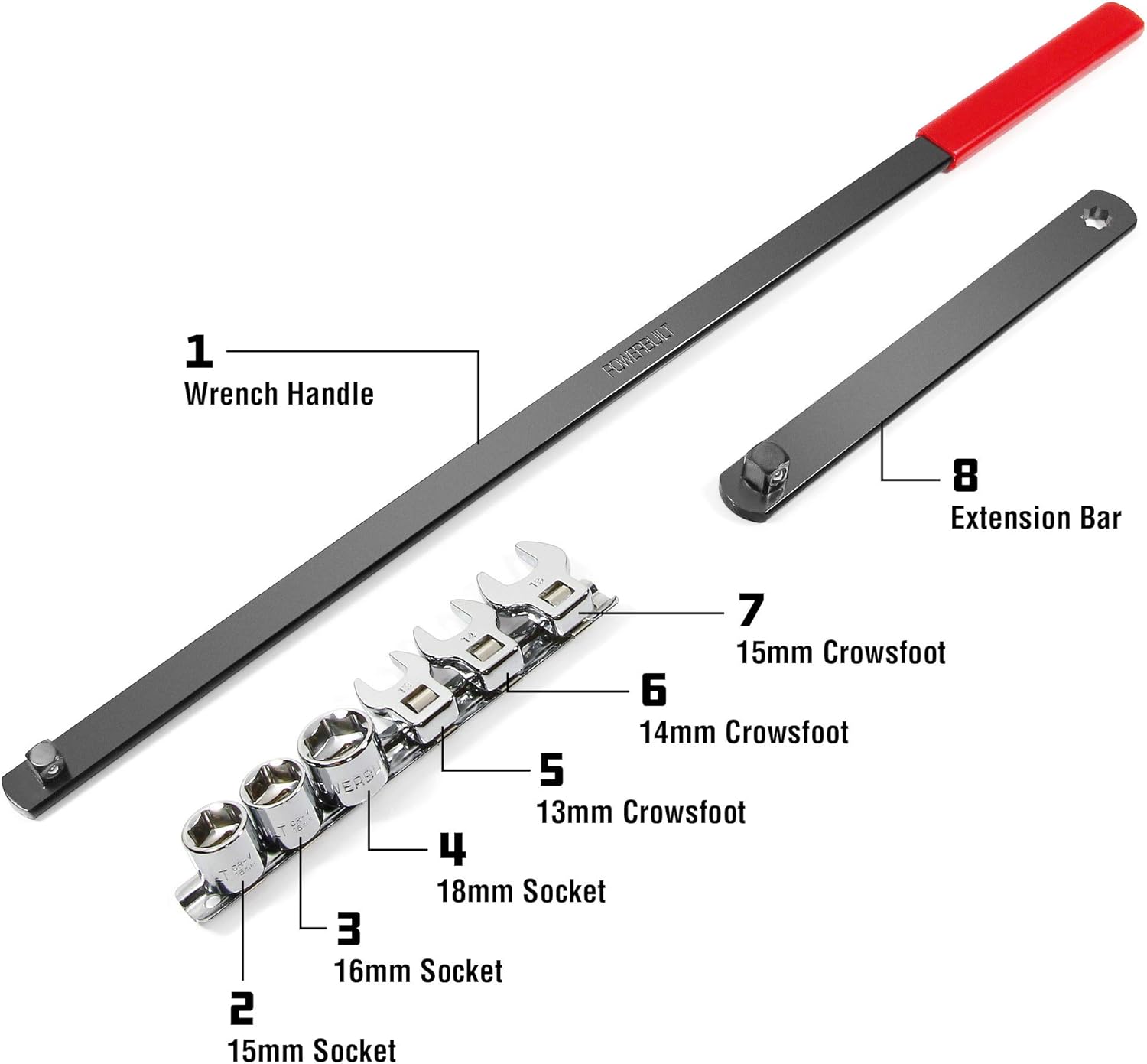 Powerbuilt Serpentine Belt Tool Set, Remove and Install Car Vehicle Serpentine Belts, for Spring-Loaded - 648451