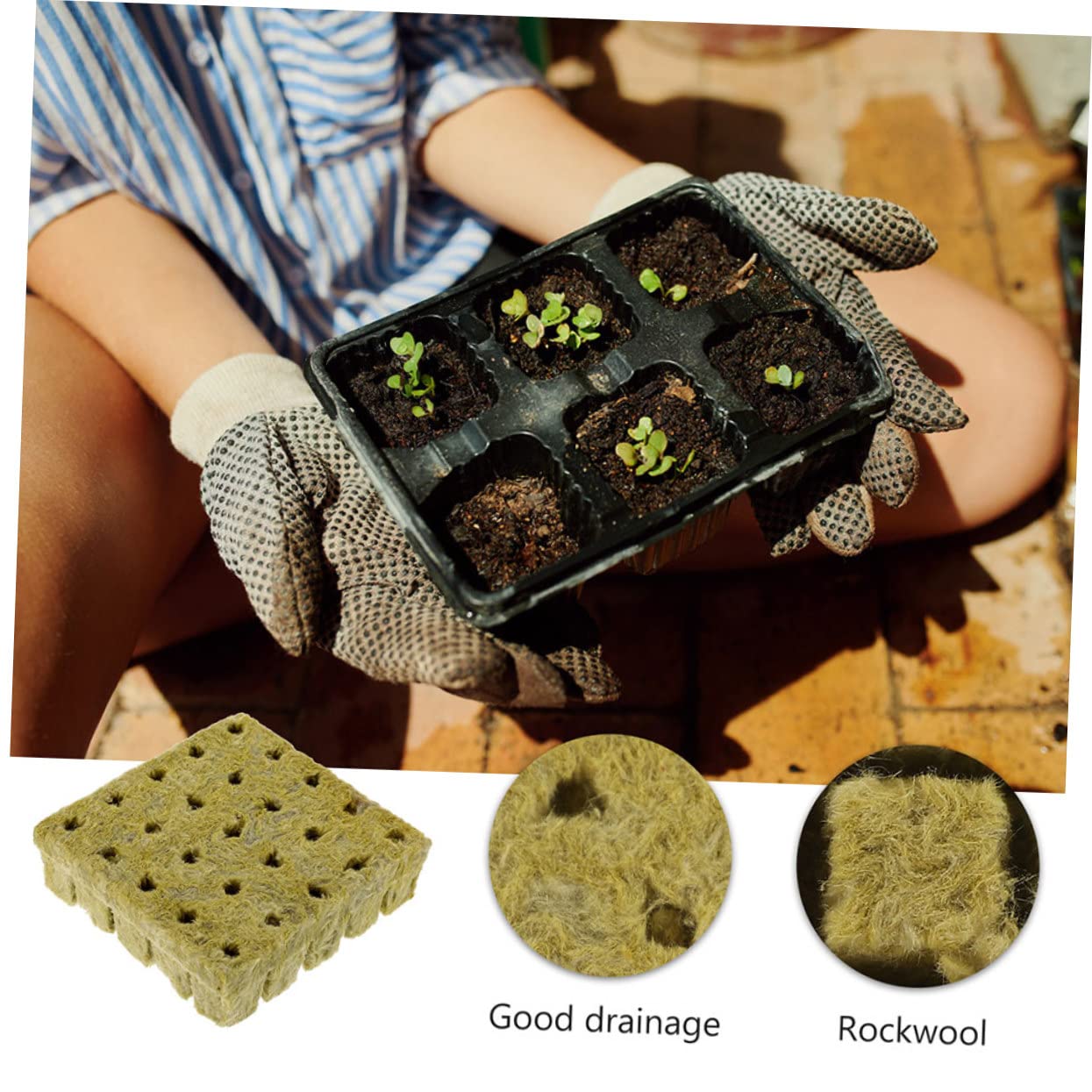 TOYANDONA 2 Series Cubos De Hidropónicos Bloques De Propagación para Jardinería Material Seguro Y Transpirable para Iniciación De Plantas Y Esquejes 50 Piezas*2