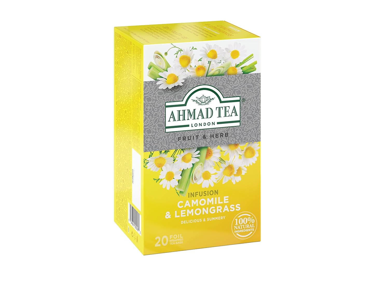 Ahmad Tea Camomile & Lemongrass Infusion, 20-Count Tea Bags (Pack of 6)