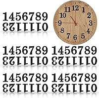 Vista 9 de Jetec Kit de números de reloj de madera de 75 piezas en 5 juegos de números de reloj árabe, accesorios autoadhesivos para decoración de bricolaje