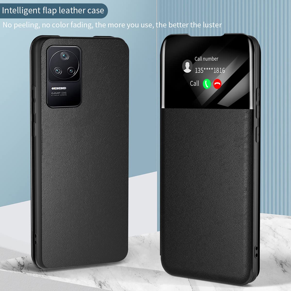 RanTuo Cover per Xiaomi Poco F4 5G Etui Custodia, con Slot per Schede
