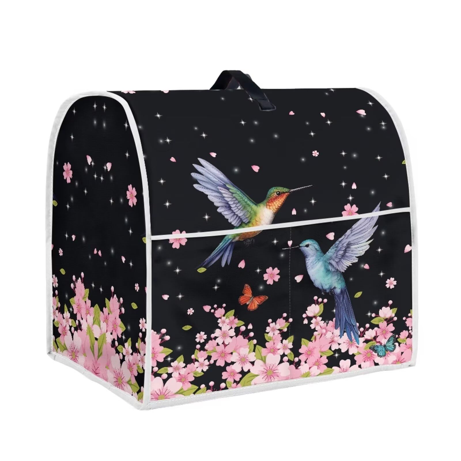 ASQVTIFE Pioneer Woman Kitchen Stuff Stand Mixer Cover Kitchen Appliance Organizer Bag Cover with Pockets 6-8 Quarts Bird Print