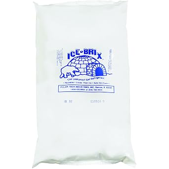 Boxes Fast BFIB32BPD Ice-Brix Cold Gel Pack, 10" x 6" x 1 1/2", 32 oz. Reusable, Food Safe, White Pack of 9