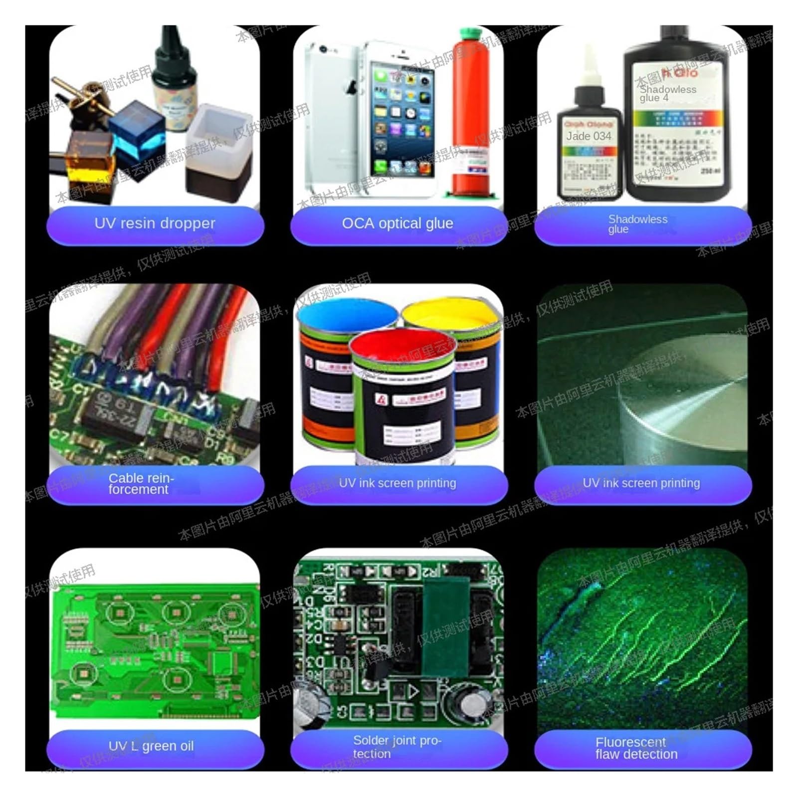 Lampada UV a LED ultravioletta ad alta resistenza 395nm 405nm 365nm for stampante 3D Lampada di polimerizzazione Olio verde Resina for stampa 3D Adesivo for stampa serigrafica Polimerizzazione Polimer