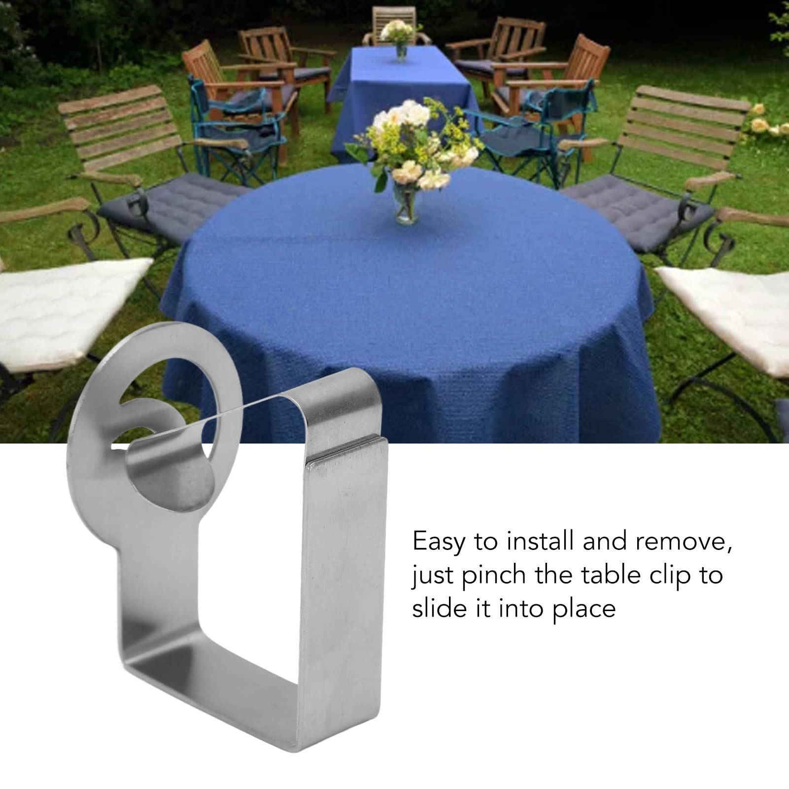 Lot De 10 Pinces à Nappe En Acier Inoxydable - Forme Feuille, Pour Fixer Nappes Sur Tables, Pique-nique, Fêtes