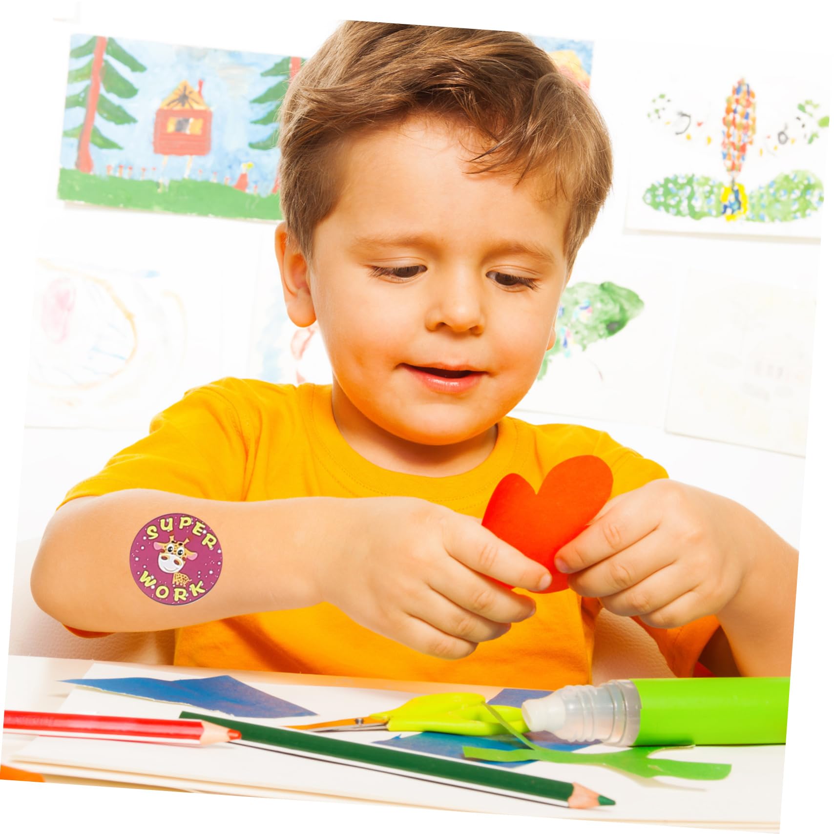 STOBOK 8rollen Tiermotivationsaufkleber Für Junge Mädchen Süße Tierbelohnungssticker Bunte Klassenzimmer-dekoration Für Belohnungssysteme Und Kreative Projekte