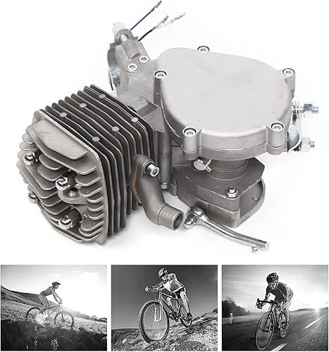 Miniatura 3 de DNYSYSJ Juego de reparación de motor de bicicleta motorizado de 2 tiempos, kit de motor de bicicleta de bajo ruido de 80 cc, motor de gasolina de