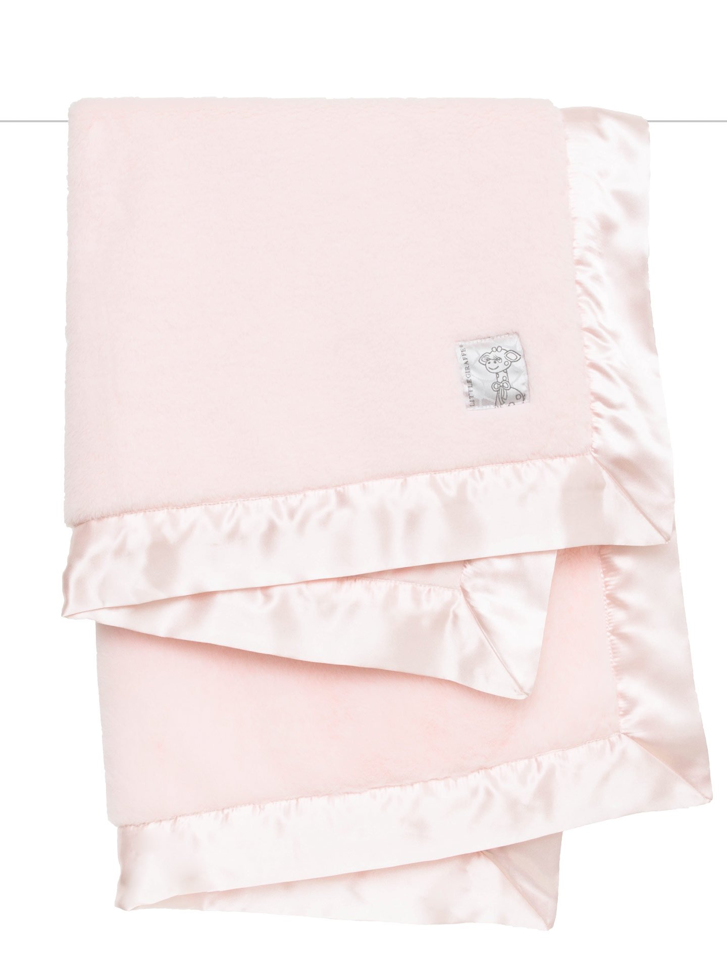 Little GiraffePosh Mink Baby Blanket - Double-Sided Ultra Soft Plush Fabric, for New Moms, Newborn Must-Have for Girls, Cozy & Cuddly Comfort Blanket, 29" x 35", Pink