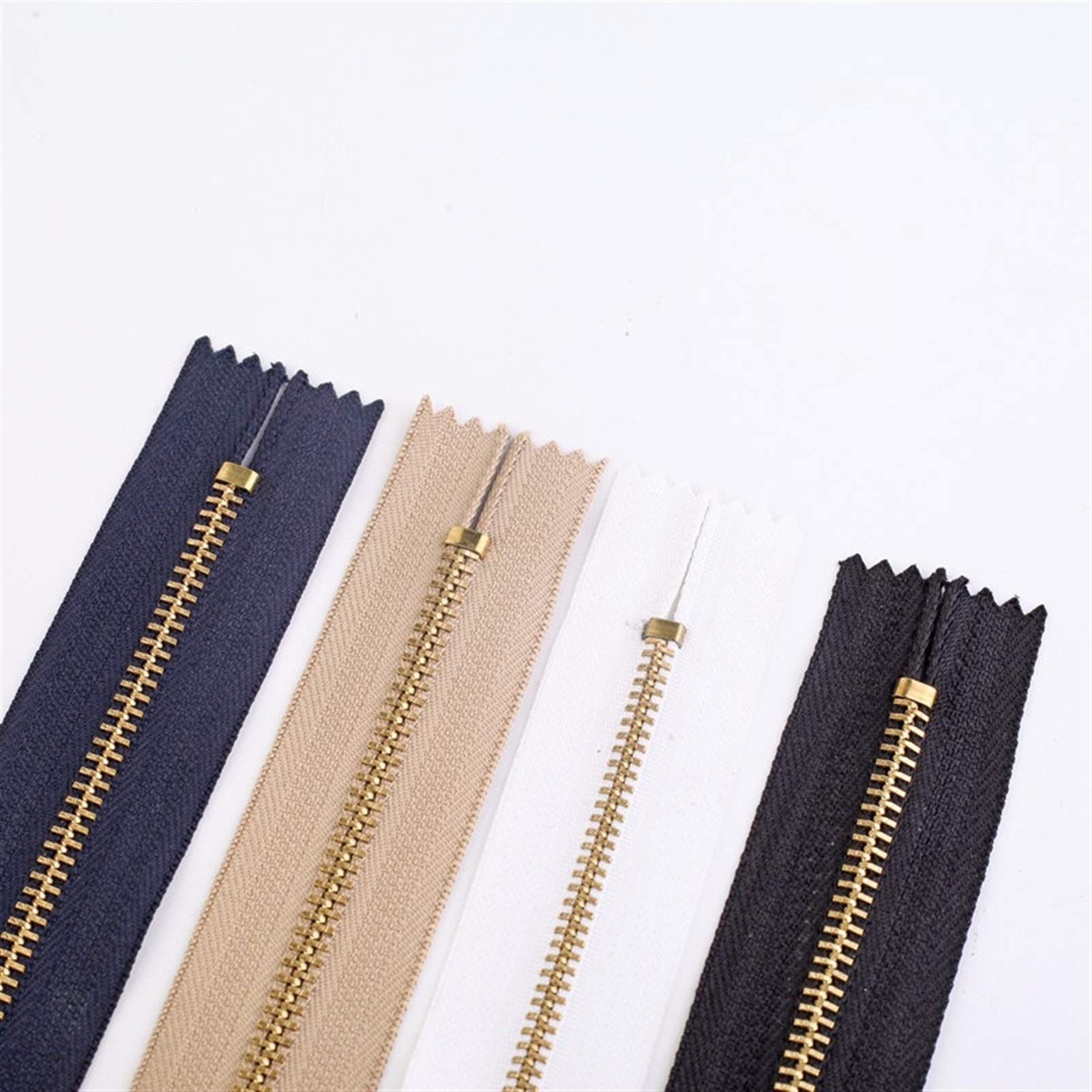 Premium-Metallreißverschluss Kunststoffreißverschluss 10 Stück 8–25 cm Metallreißverschluss, DIY-Werkzeugreißverschluss DIY-Bekleidung Nähen, Bekleidungszubehör Jeansreißverschlüsse, for Nähen(Dark Bl