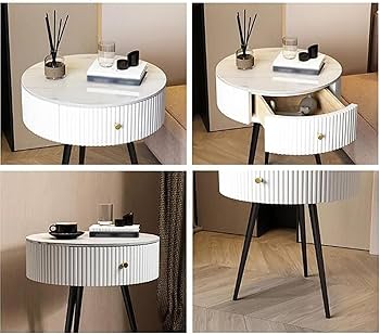 Comodino Con Luci LED USB, 3 Cassetti, Con Pannello Frontale Lucido - Foto 11