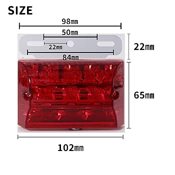 LED角マーカーステー付き LED サイドマーカー ダウンライト付き 24V マーカーランプ 角型