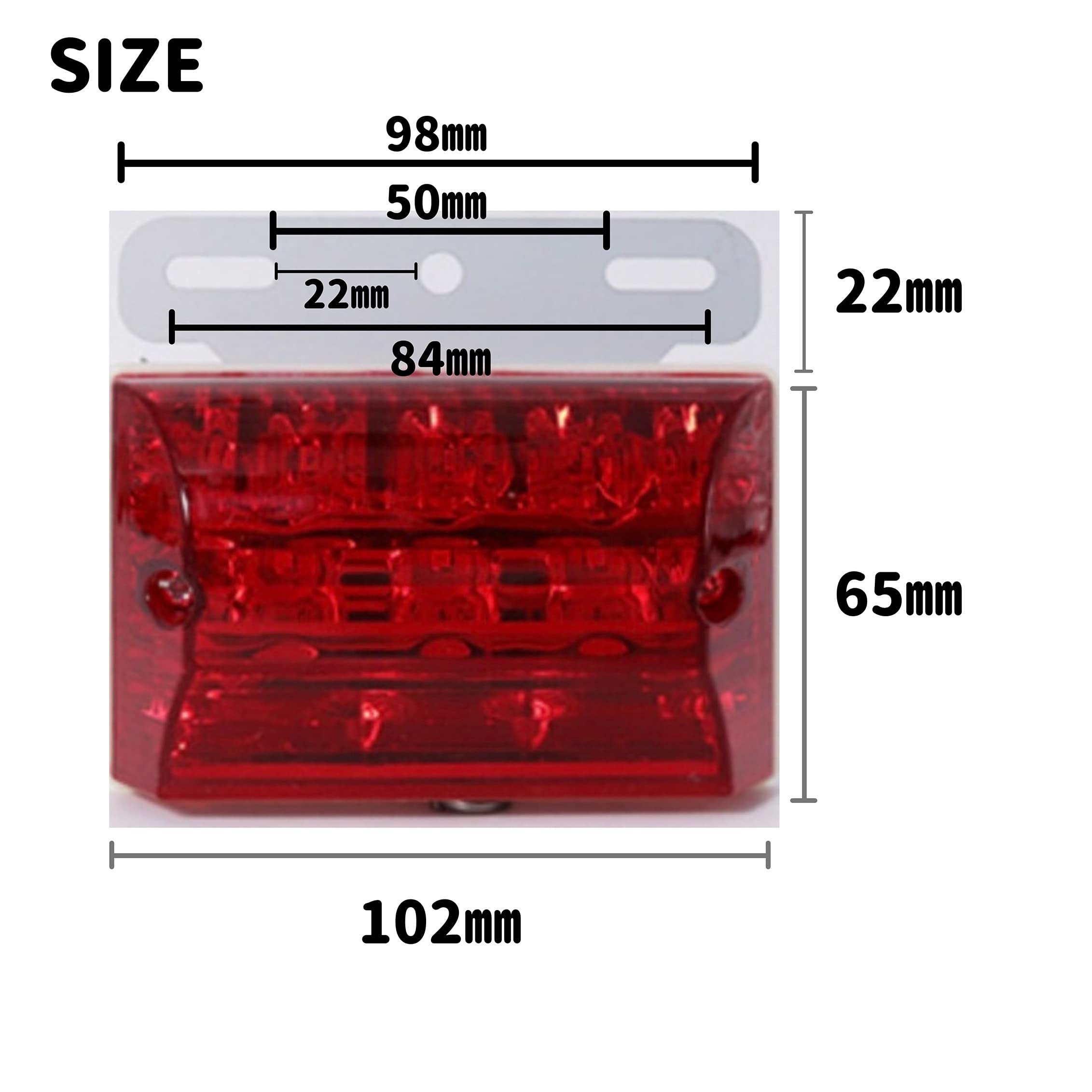⭐️トラック用⭐️マーカーランプ⭐️ダウンライト⭐️LEDレッドカラー⭐️ Amazon.co.jp: LEDサイドマーカー レッド10個 24V 角型 SMD12連 ダウン