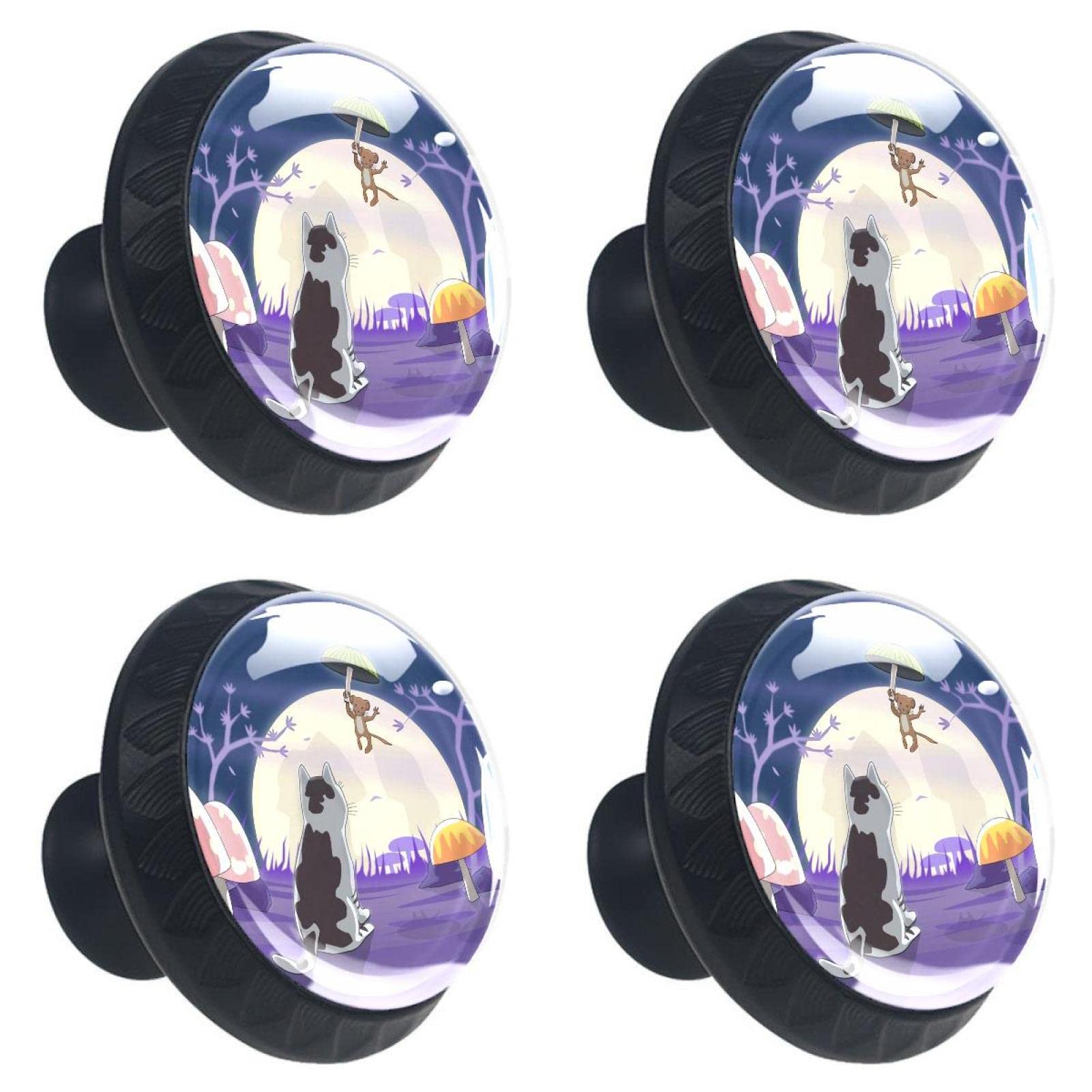 Boutons ronds en verre meuble cuisine 30mm pour rénover facilement vos tiroirs